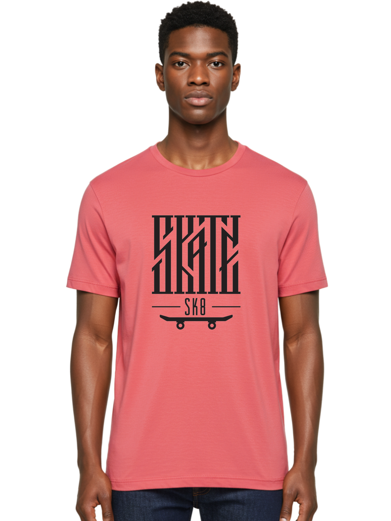 Sk8-3 Men'S Graphic Tee, 100% Cotton, Comfortable Casual Summer Wear, Machine Washable, Skateboarding, Sk8, Skate Culture, Streetwear, Extreme Sports, Graphic Design, Urban Style, Skateboard Graphics, Black And Green Design, Skateboard Art Aac162 8