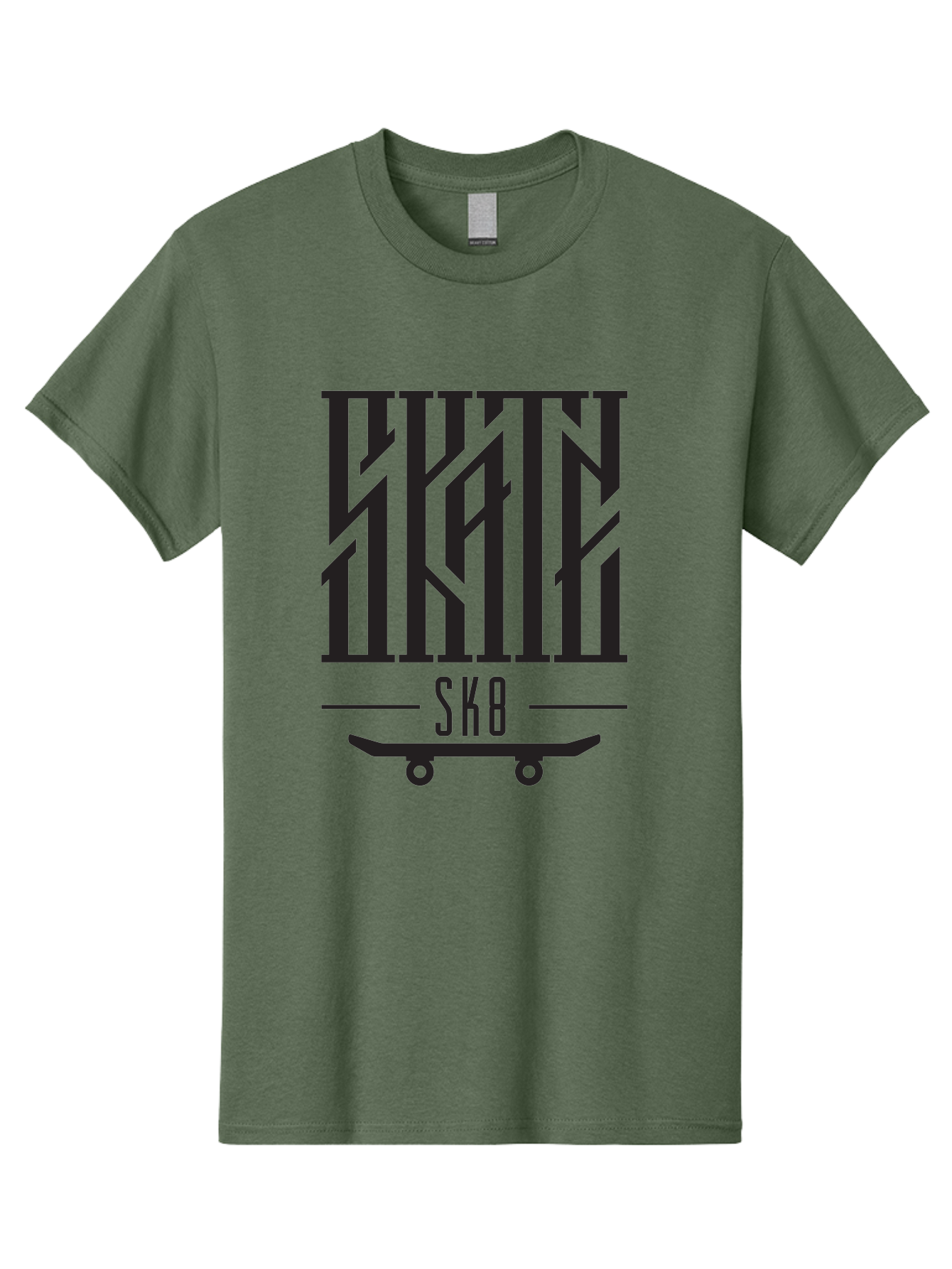 Sk8-3 Men'S Graphic Tee, 100% Cotton, Comfortable Casual Summer Wear, Machine Washable, Skateboarding, Sk8, Skate Culture, Streetwear, Extreme Sports, Graphic Design, Urban Style, Skateboard Graphics, Black And Green Design, Skateboard Art Aac162 15