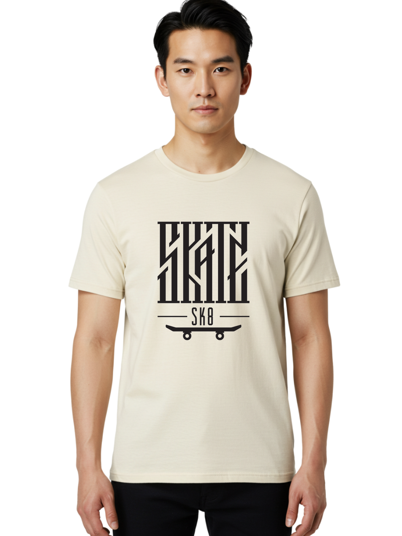 Sk8-3 Men'S Graphic Tee, 100% Cotton, Comfortable Casual Summer Wear, Machine Washable, Skateboarding, Sk8, Skate Culture, Streetwear, Extreme Sports, Graphic Design, Urban Style, Skateboard Graphics, Black And Green Design, Skateboard Art Aac162 10