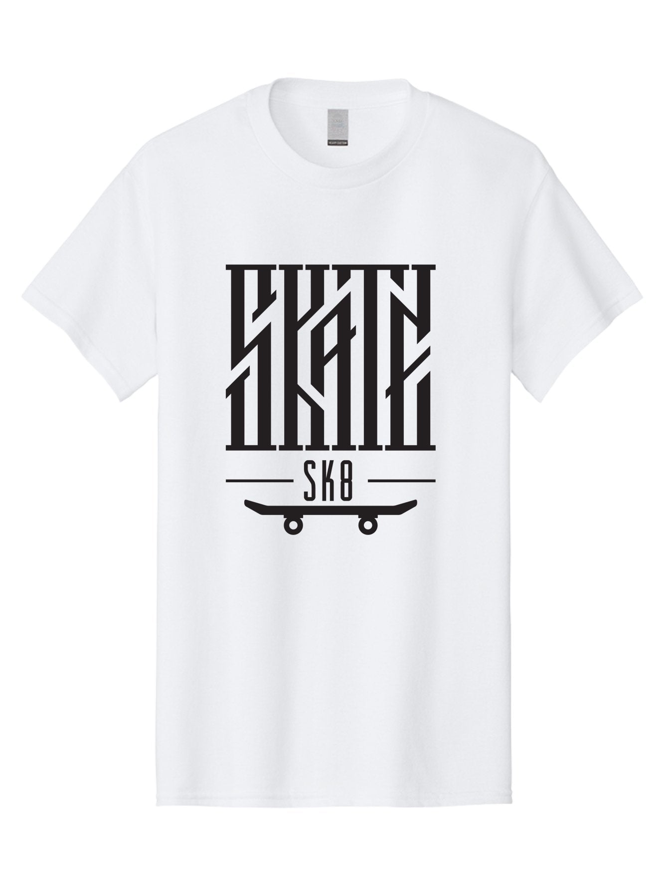 Sk8-3 Men'S Graphic Tee, 100% Cotton, Comfortable Casual Summer Wear, Machine Washable, Skateboarding, Sk8, Skate Culture, Streetwear, Extreme Sports, Graphic Design, Urban Style, Skateboard Graphics, Black And Green Design, Skateboard Art Aac162