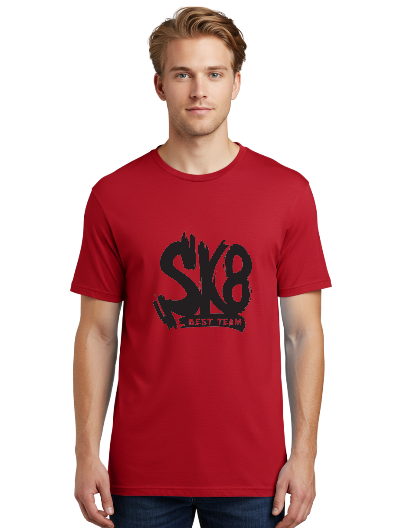 Sk8-Best-Team-1 Men'S Graphic Tee, 100% Cotton, Comfortable Casual Summer Wear, Machine Washable, Sk8 Best Team, Skate Team Logo, Skateboarding Graphics, Team Branding, Urban Sports, Action Sports, Skate Culture, Team Identity Aac163 12