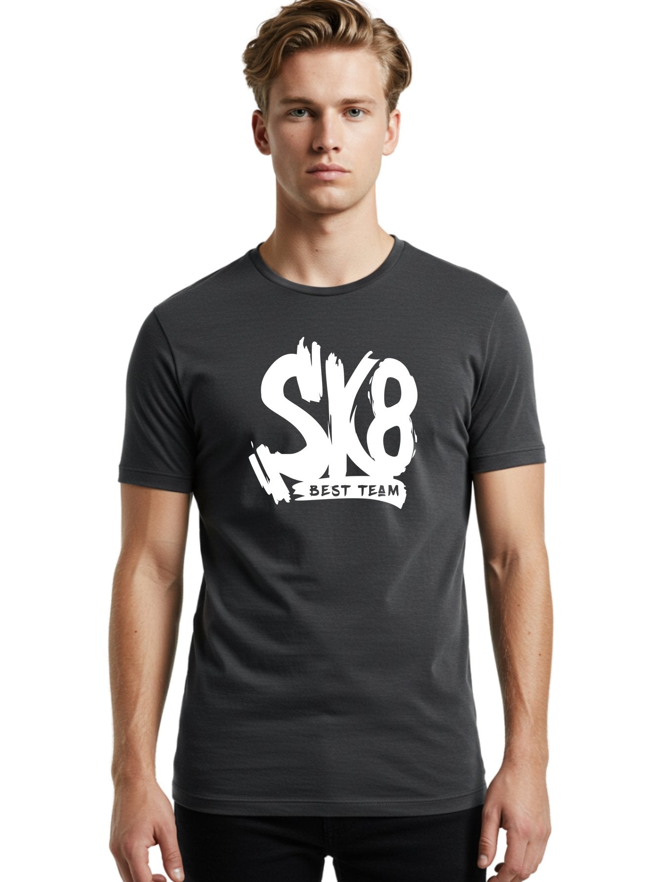 Sk8-Best-Team Men'S Graphic Tee, 100% Cotton, Comfortable Casual Summer Wear, Machine Washable, Action Sports Team Logo, Skateboarding Graphics, Team Spirit, Best Team Logo, Sports Branding, Team Identity, Skate Culture Aac164 20