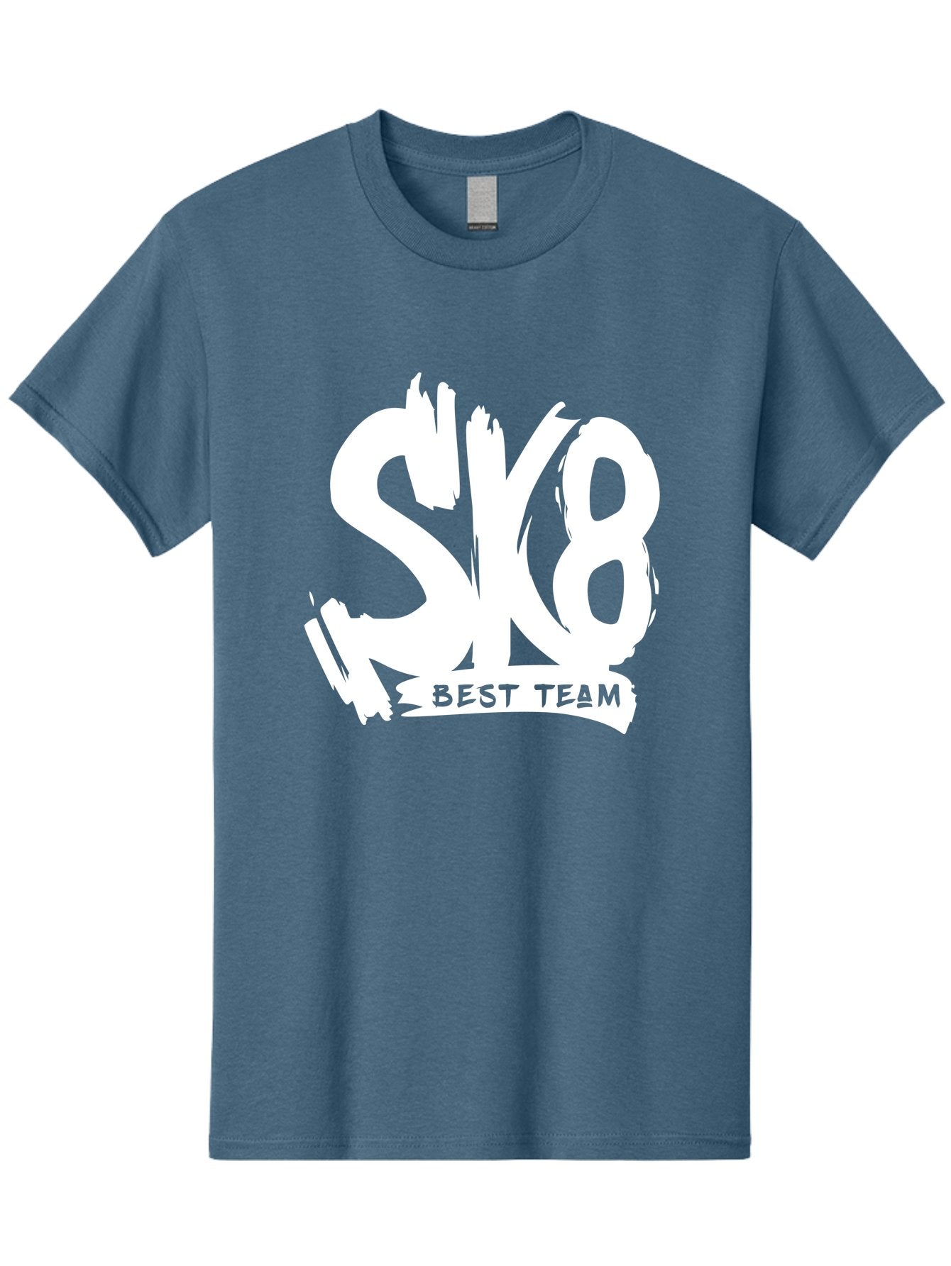Sk8-Best-Team Men'S Graphic Tee, 100% Cotton, Comfortable Casual Summer Wear, Machine Washable, Action Sports Team Logo, Skateboarding Graphics, Team Spirit, Best Team Logo, Sports Branding, Team Identity, Skate Culture Aac164 6
