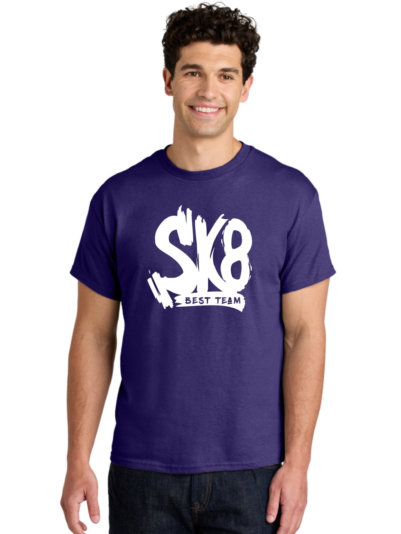 Sk8-Best-Team Men'S Graphic Tee, 100% Cotton, Comfortable Casual Summer Wear, Machine Washable, Action Sports Team Logo, Skateboarding Graphics, Team Spirit, Best Team Logo, Sports Branding, Team Identity, Skate Culture Aac164 23