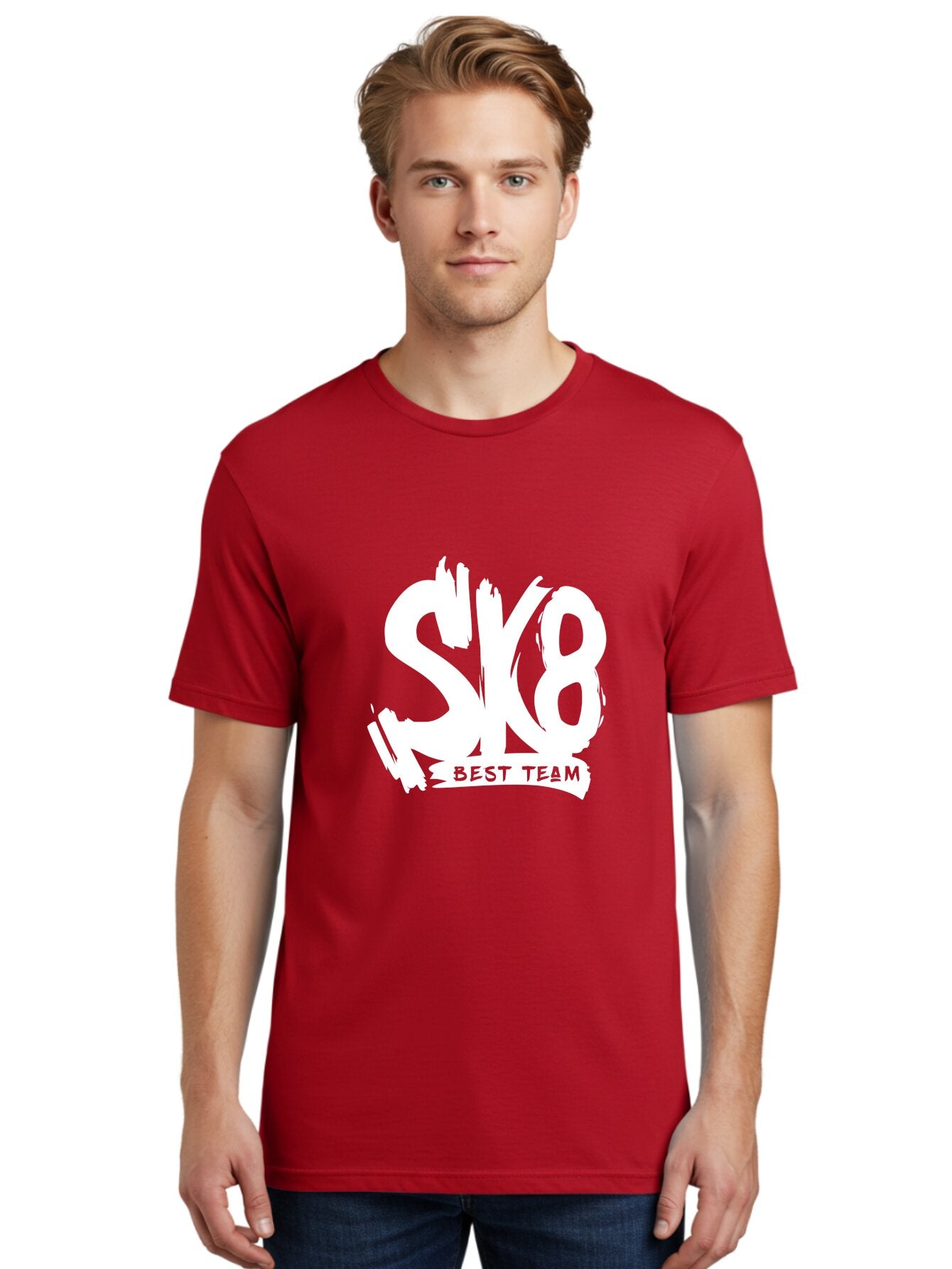 Sk8-Best-Team Men'S Graphic Tee, 100% Cotton, Comfortable Casual Summer Wear, Machine Washable, Action Sports Team Logo, Skateboarding Graphics, Team Spirit, Best Team Logo, Sports Branding, Team Identity, Skate Culture Aac164 28