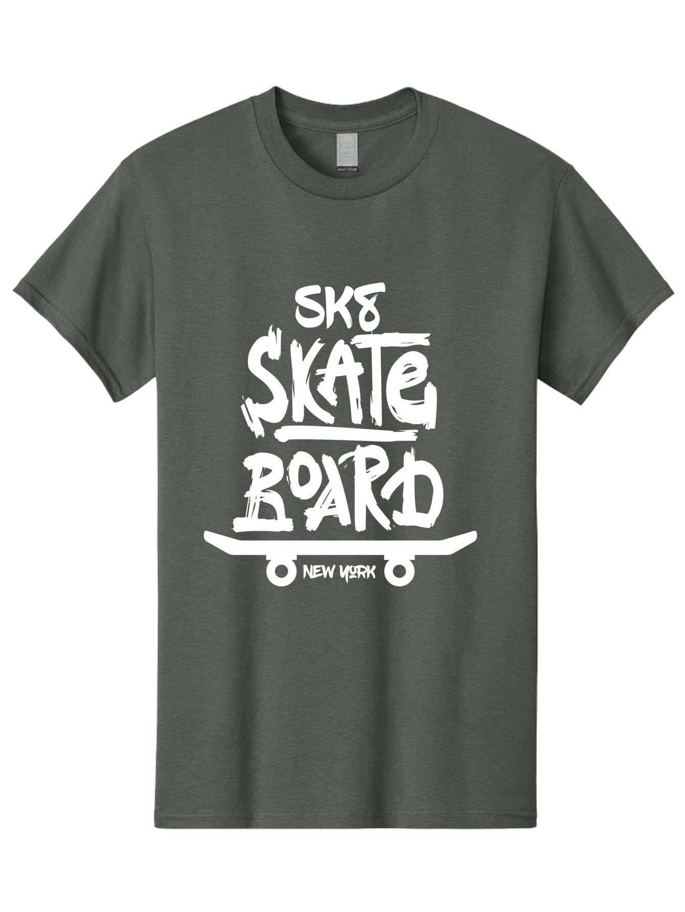 Sk8-Skate-Board Men'S Graphic Tee, 100% Cotton, Comfortable Casual Summer Wear, Machine Washable, Skateboarding Culture, Streetwear Fashion, New York, Urban Lifestyle, Skateboard Graphics, Skate Tricks Aac166 9