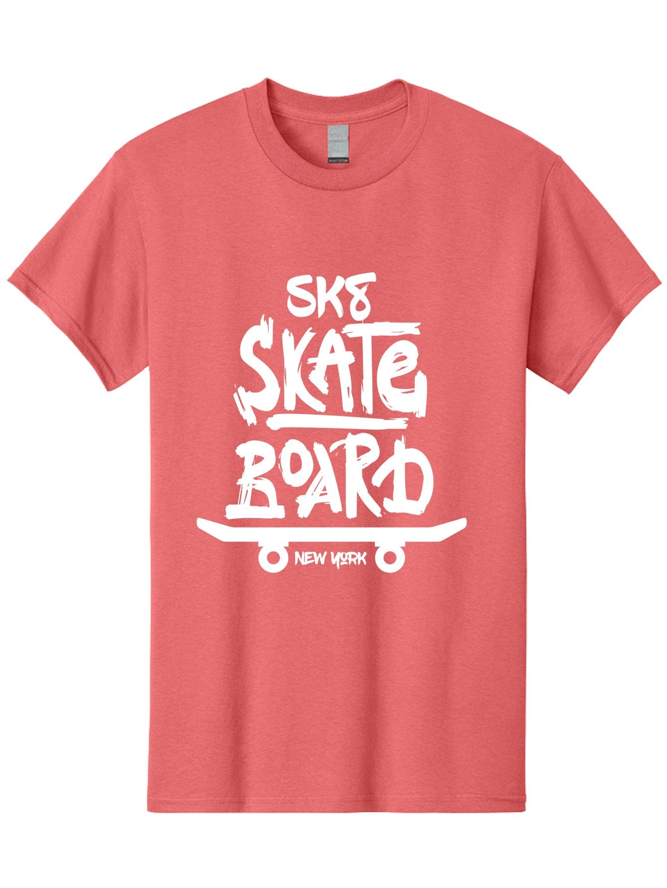 Sk8-Skate-Board Men'S Graphic Tee, 100% Cotton, Comfortable Casual Summer Wear, Machine Washable, Skateboarding Culture, Streetwear Fashion, New York, Urban Lifestyle, Skateboard Graphics, Skate Tricks Aac166 3