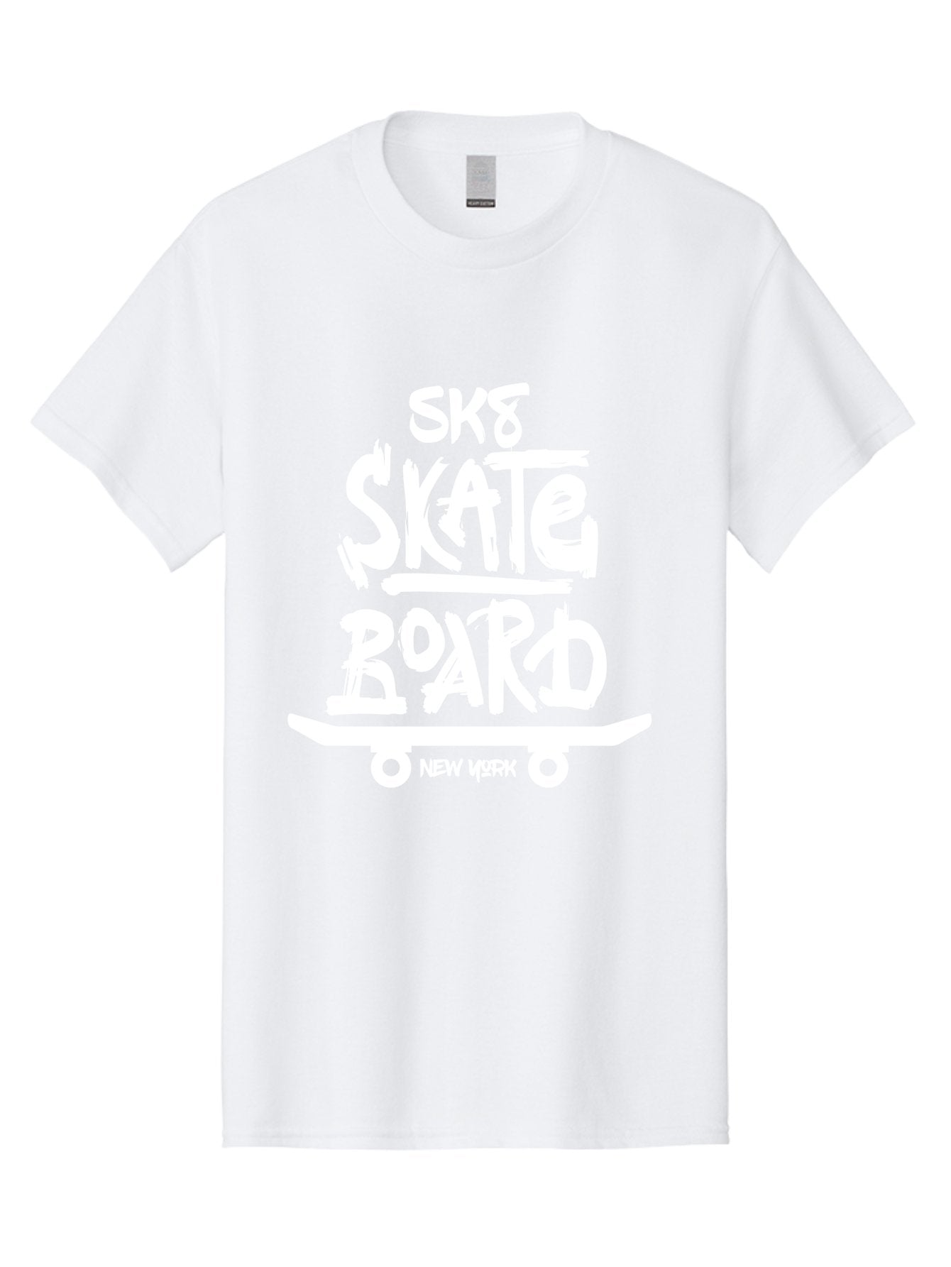 Sk8-Skate-Board Men'S Graphic Tee, 100% Cotton, Comfortable Casual Summer Wear, Machine Washable, Skateboarding Culture, Streetwear Fashion, New York, Urban Lifestyle, Skateboard Graphics, Skate Tricks Aac166 5
