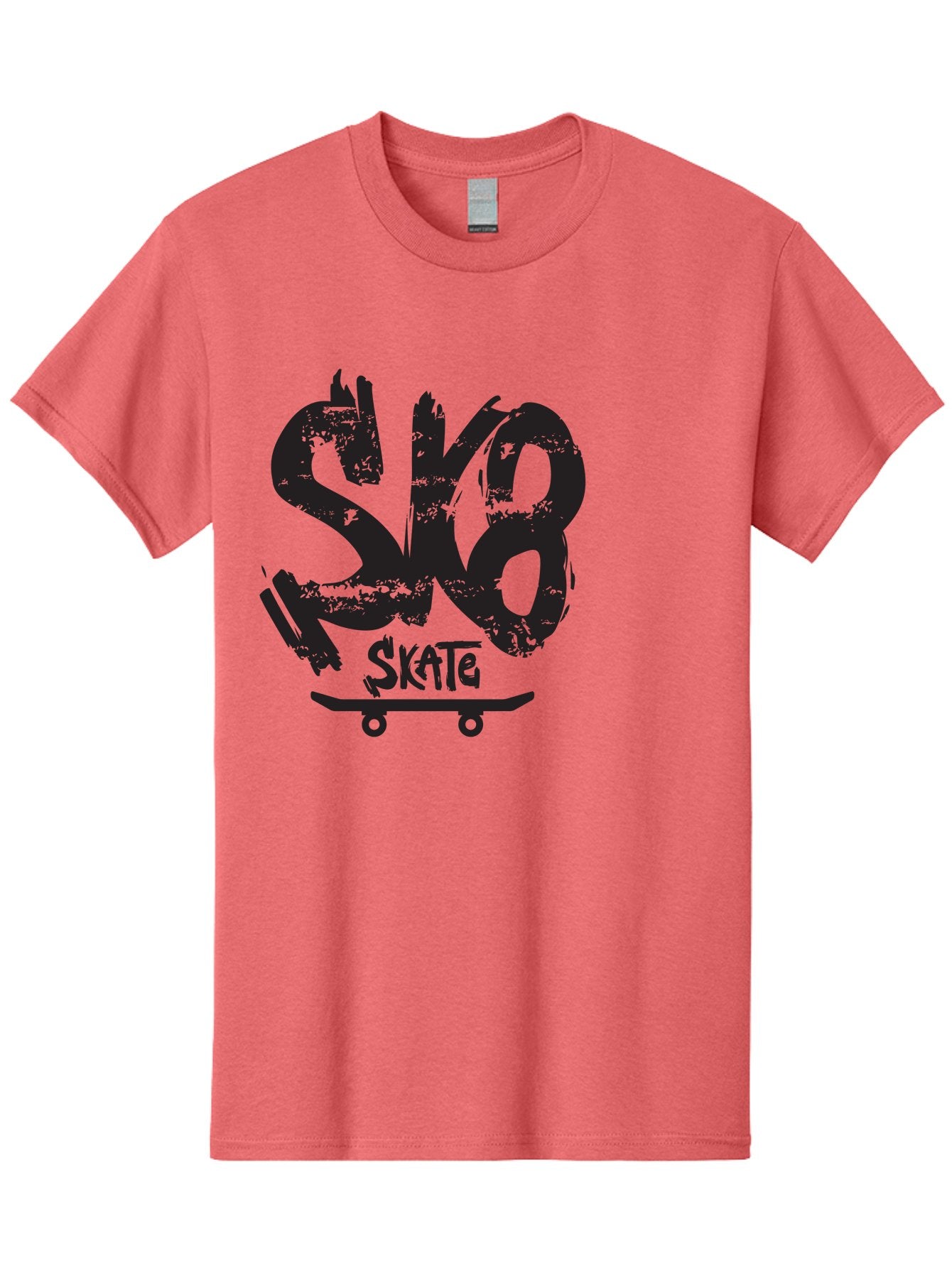 Sk8 Men'S Graphic Tee, 100% Cotton, Comfortable Casual Summer Wear, Machine Washable, Skateboarding Logo, Graffiti Style, Urban Culture, Street Art, Skateboard Graphics, Extreme Sports, Youth Culture, Edgy Design Aac167 7