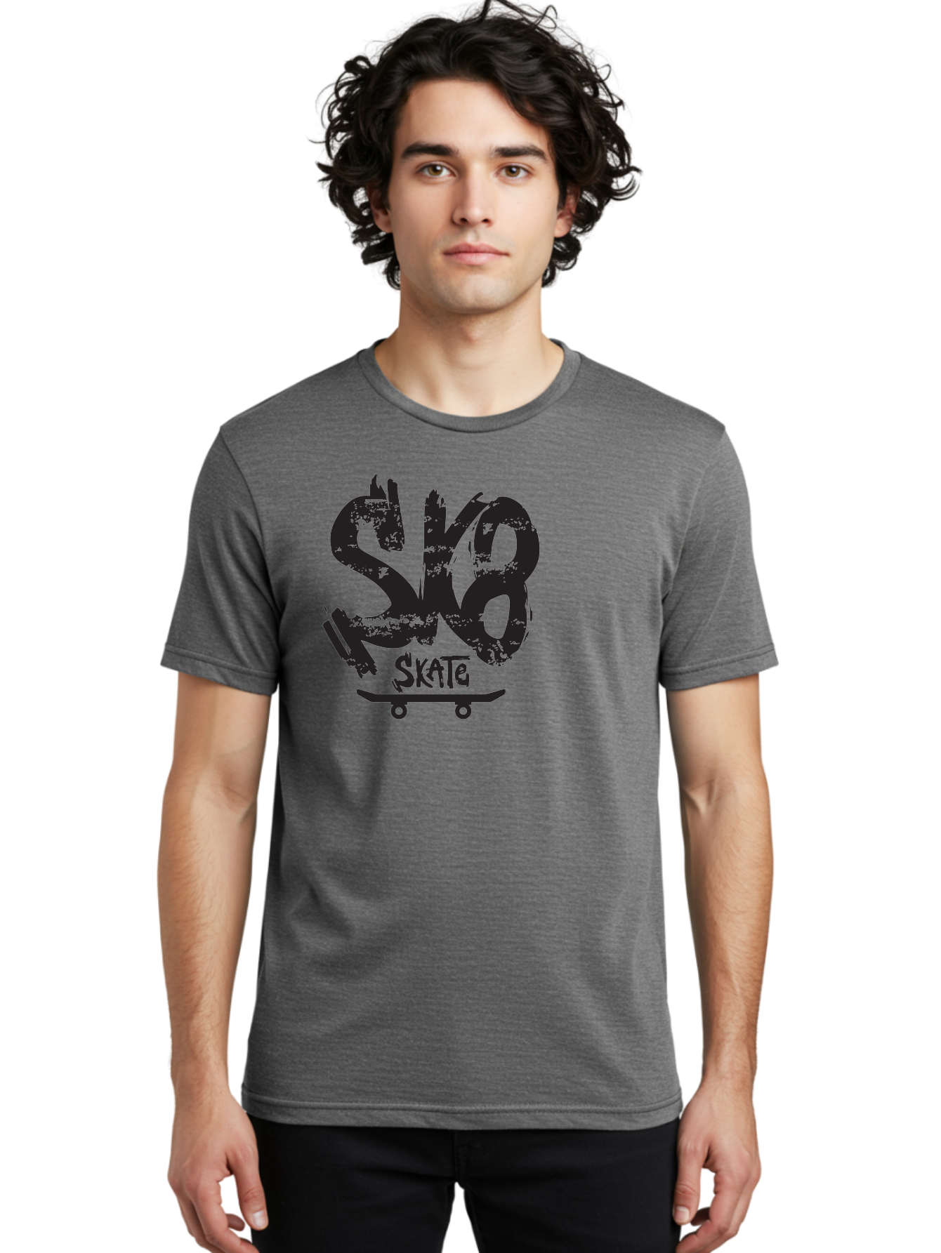 Sk8 Men'S Graphic Tee, 100% Cotton, Comfortable Casual Summer Wear, Machine Washable, Skateboarding Logo, Graffiti Style, Urban Culture, Street Art, Skateboard Graphics, Extreme Sports, Youth Culture, Edgy Design Aac167 28