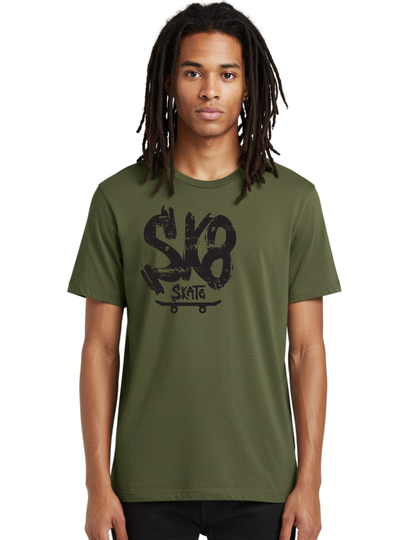 Sk8 Men'S Graphic Tee, 100% Cotton, Comfortable Casual Summer Wear, Machine Washable, Skateboarding Logo, Graffiti Style, Urban Culture, Street Art, Skateboard Graphics, Extreme Sports, Youth Culture, Edgy Design Aac167 27
