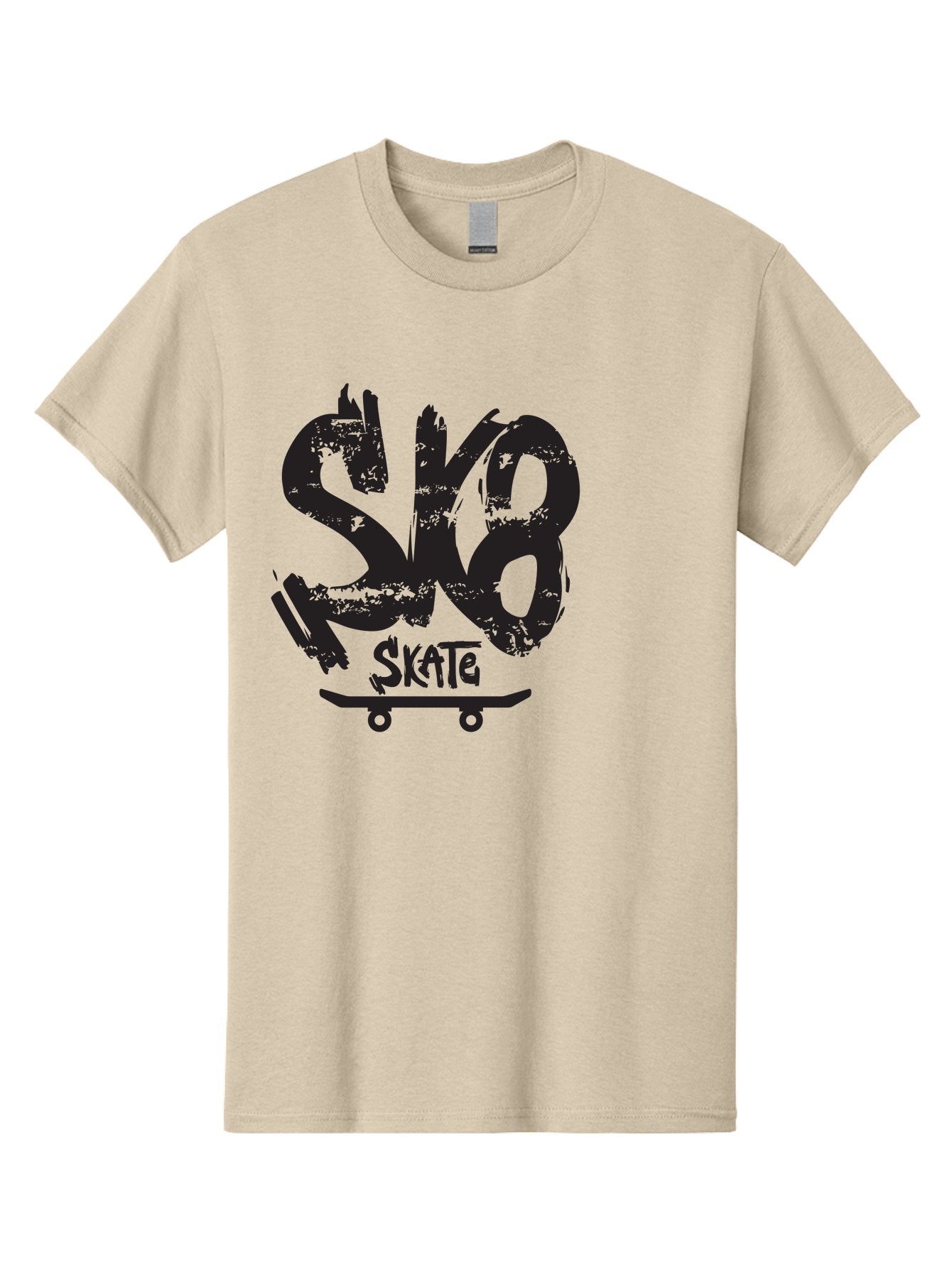 Sk8 Men'S Graphic Tee, 100% Cotton, Comfortable Casual Summer Wear, Machine Washable, Skateboarding Logo, Graffiti Style, Urban Culture, Street Art, Skateboard Graphics, Extreme Sports, Youth Culture, Edgy Design Aac167 5