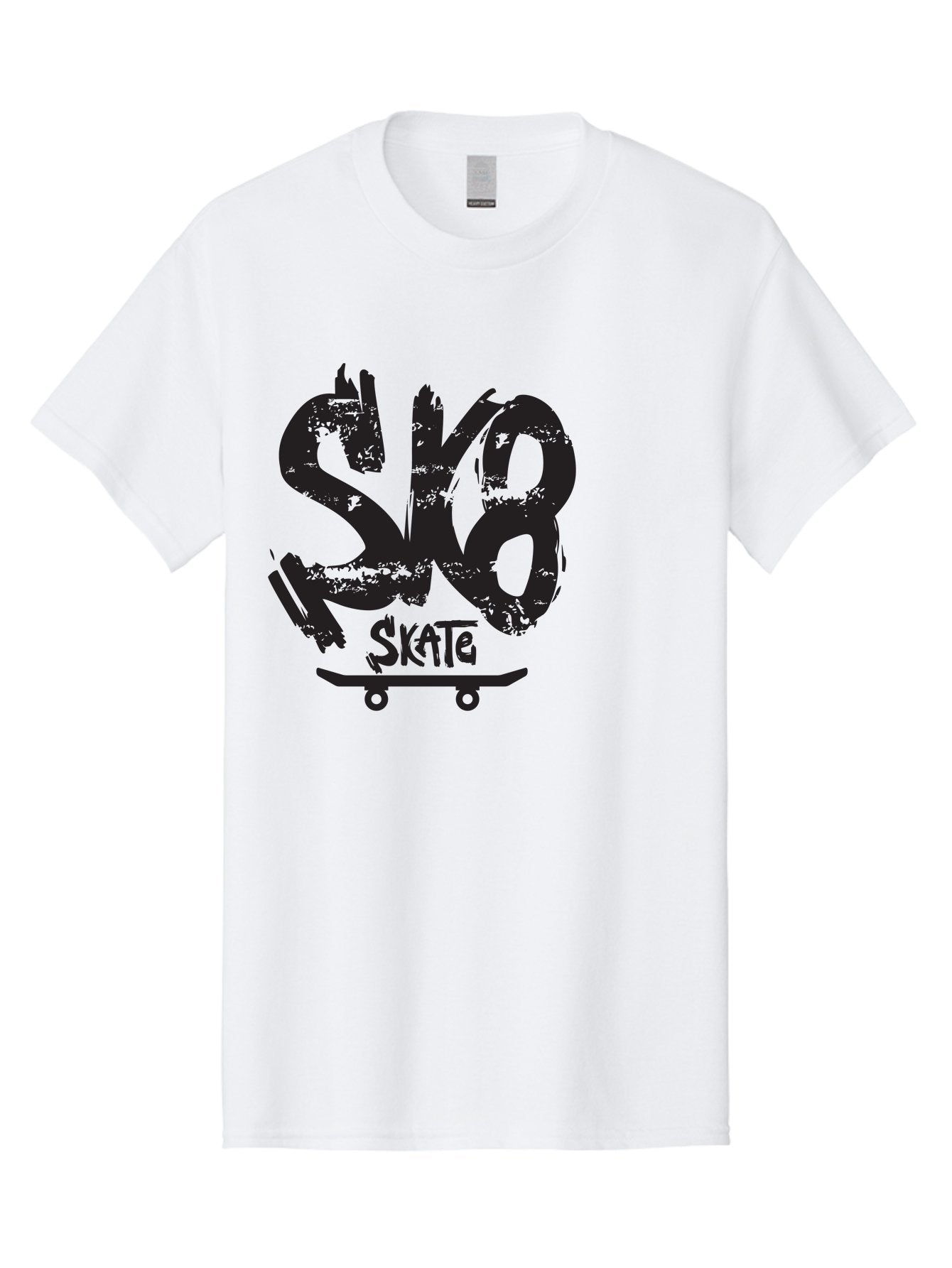 Sk8 Men'S Graphic Tee, 100% Cotton, Comfortable Casual Summer Wear, Machine Washable, Skateboarding Logo, Graffiti Style, Urban Culture, Street Art, Skateboard Graphics, Extreme Sports, Youth Culture, Edgy Design Aac167 14