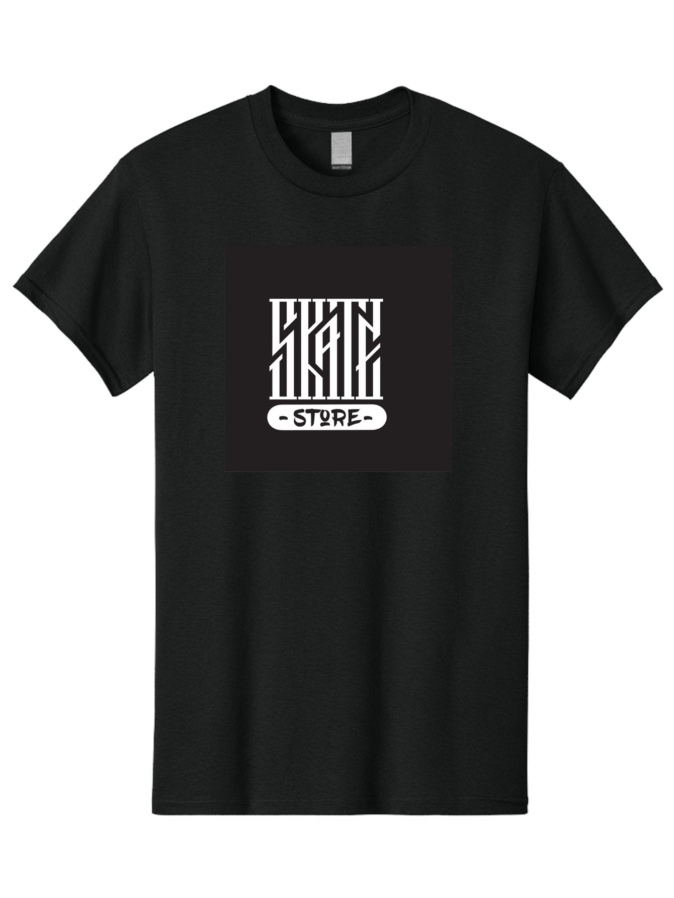 Skate-Store Men'S Graphic Tee, 100% Cotton, Comfortable Casual Summer Wear, Machine Washable, Storefront Branding, Streetwear Apparel, Skat Store, Urban Fashion, Modern Typography, Contemporary Design, Black And White Aesthetic Aac171 6