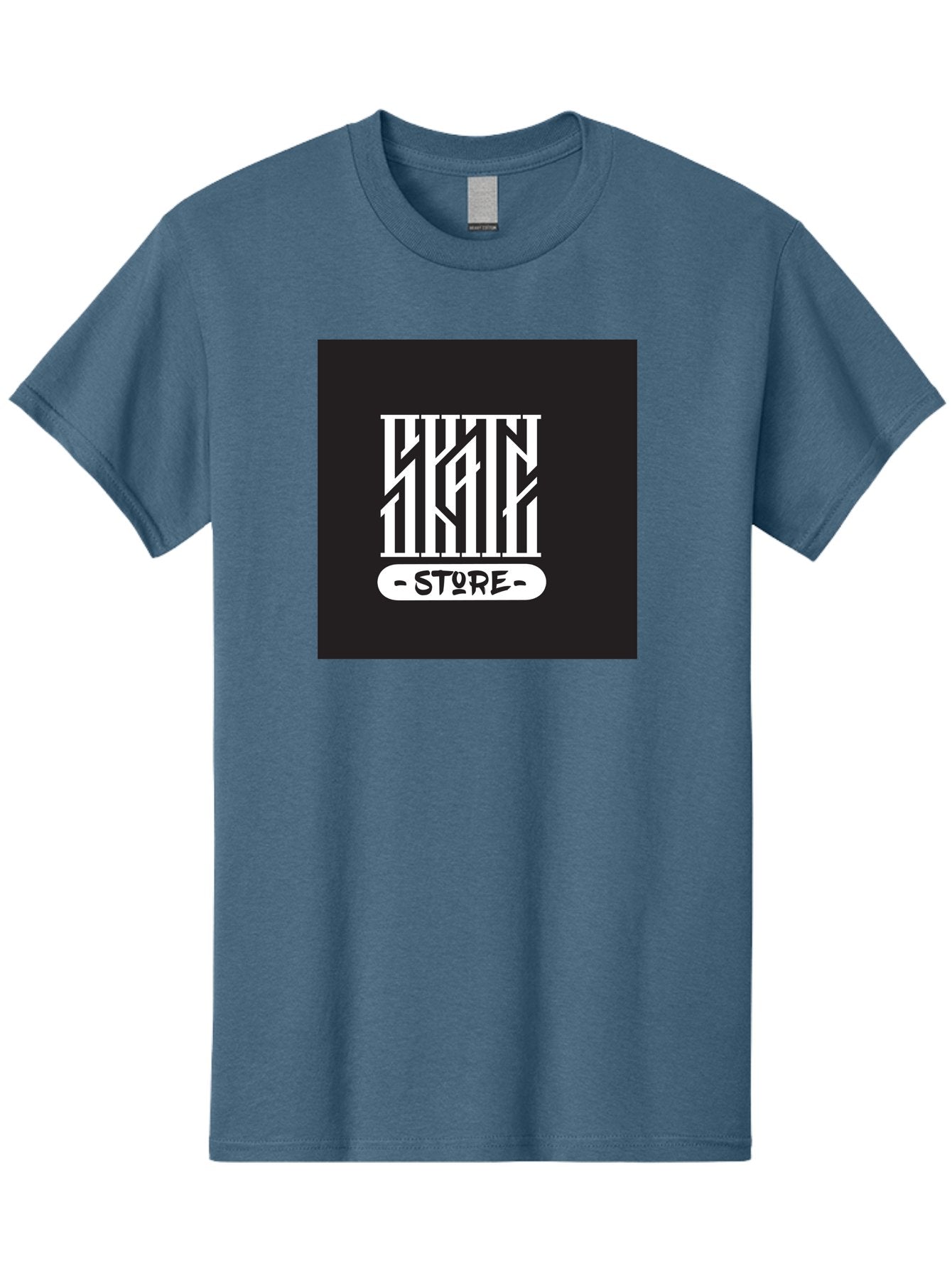 Skate-Store Men'S Graphic Tee, 100% Cotton, Comfortable Casual Summer Wear, Machine Washable, Storefront Branding, Streetwear Apparel, Skat Store, Urban Fashion, Modern Typography, Contemporary Design, Black And White Aesthetic Aac171 3