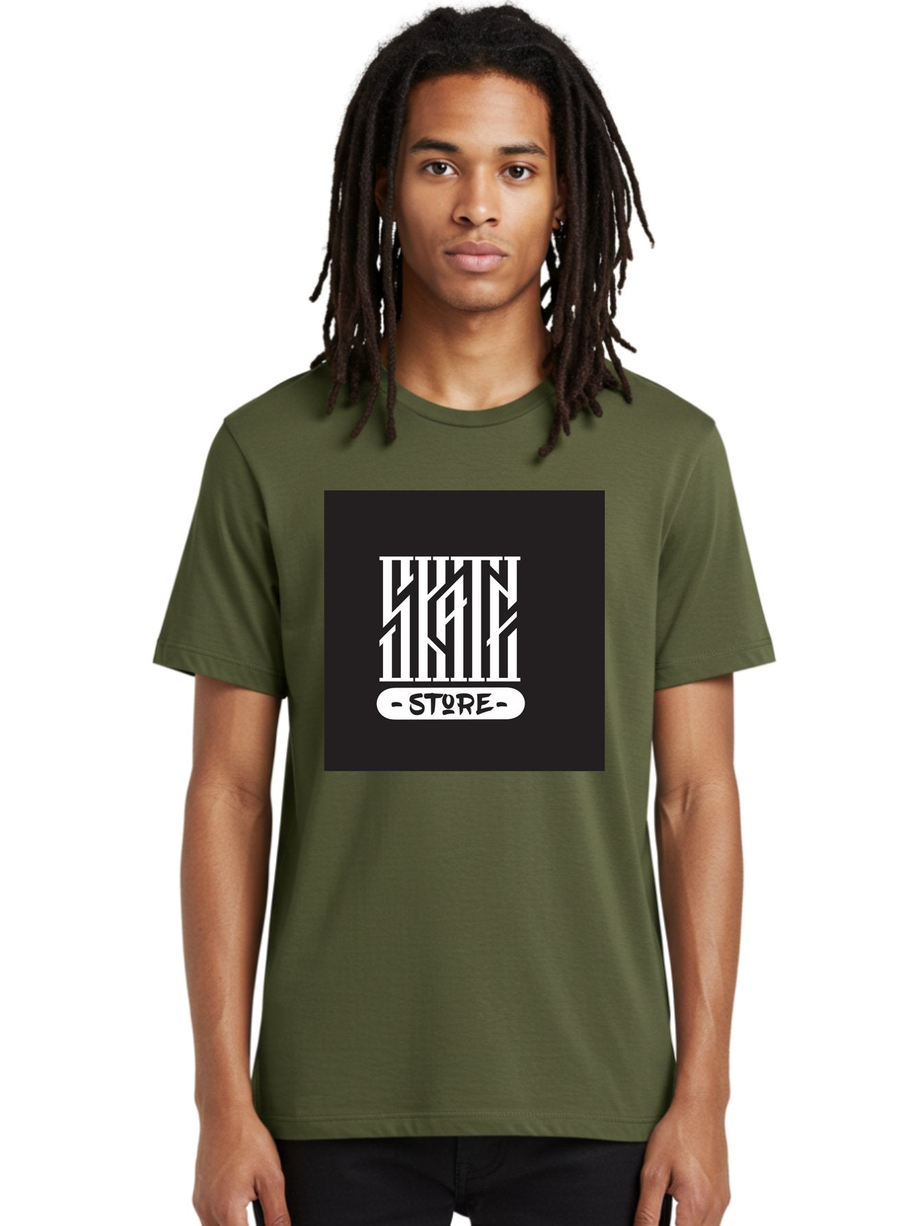 Skate-Store Men'S Graphic Tee, 100% Cotton, Comfortable Casual Summer Wear, Machine Washable, Storefront Branding, Streetwear Apparel, Skat Store, Urban Fashion, Modern Typography, Contemporary Design, Black And White Aesthetic Aac171 18