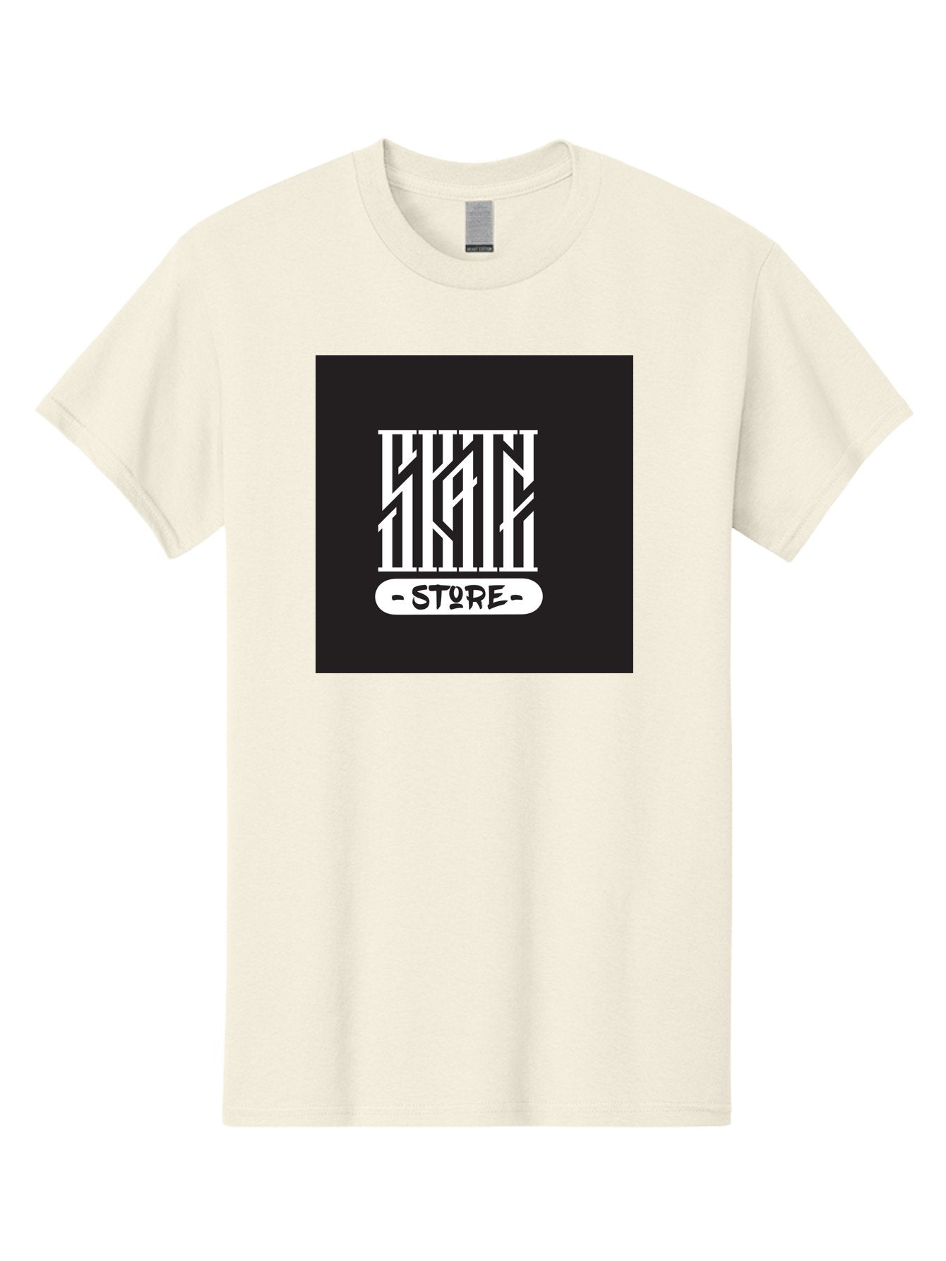 Skate-Store Men'S Graphic Tee, 100% Cotton, Comfortable Casual Summer Wear, Machine Washable, Storefront Branding, Streetwear Apparel, Skat Store, Urban Fashion, Modern Typography, Contemporary Design, Black And White Aesthetic Aac171 15