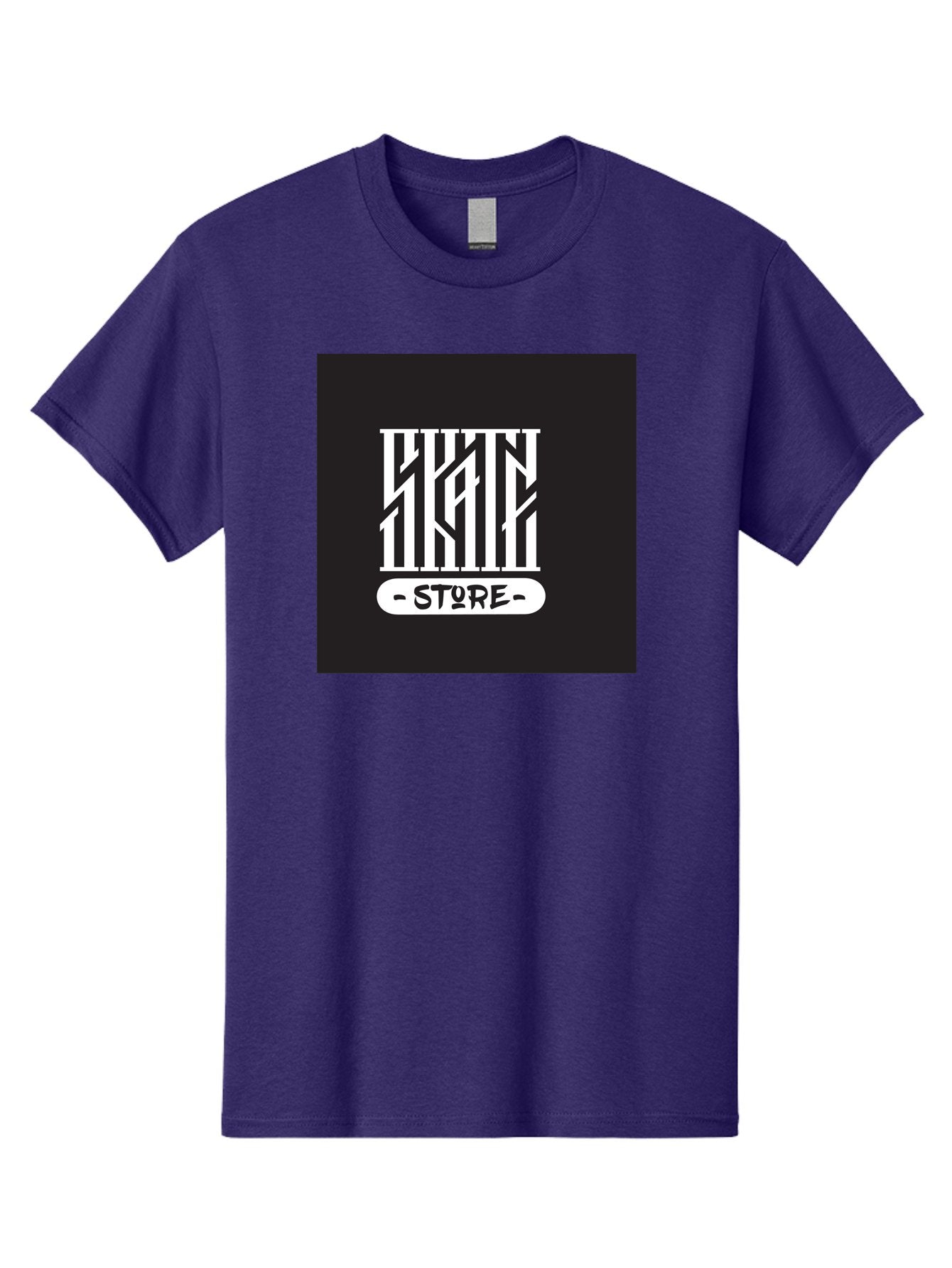 Skate-Store Men'S Graphic Tee, 100% Cotton, Comfortable Casual Summer Wear, Machine Washable, Storefront Branding, Streetwear Apparel, Skat Store, Urban Fashion, Modern Typography, Contemporary Design, Black And White Aesthetic Aac171