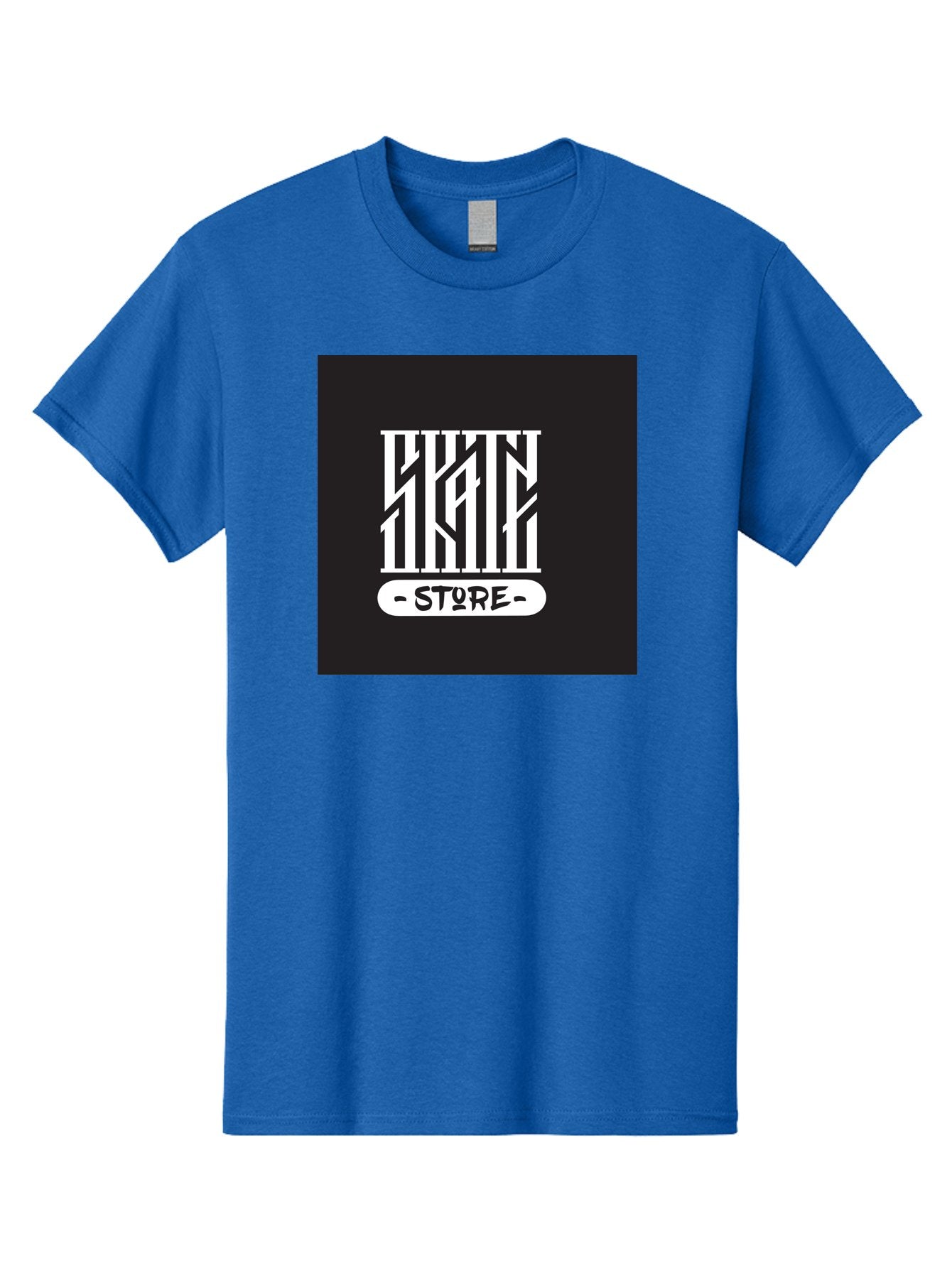 Skate-Store Men'S Graphic Tee, 100% Cotton, Comfortable Casual Summer Wear, Machine Washable, Storefront Branding, Streetwear Apparel, Skat Store, Urban Fashion, Modern Typography, Contemporary Design, Black And White Aesthetic Aac171 9