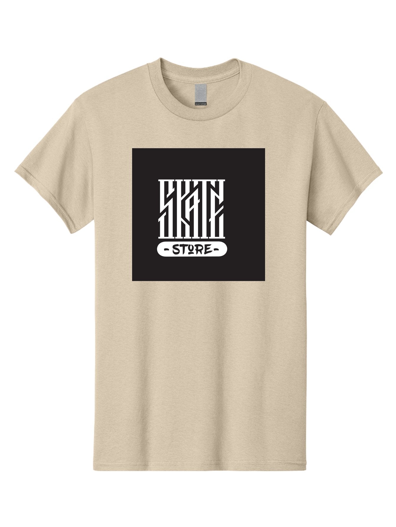 Skate-Store Men'S Graphic Tee, 100% Cotton, Comfortable Casual Summer Wear, Machine Washable, Storefront Branding, Streetwear Apparel, Skat Store, Urban Fashion, Modern Typography, Contemporary Design, Black And White Aesthetic Aac171 7