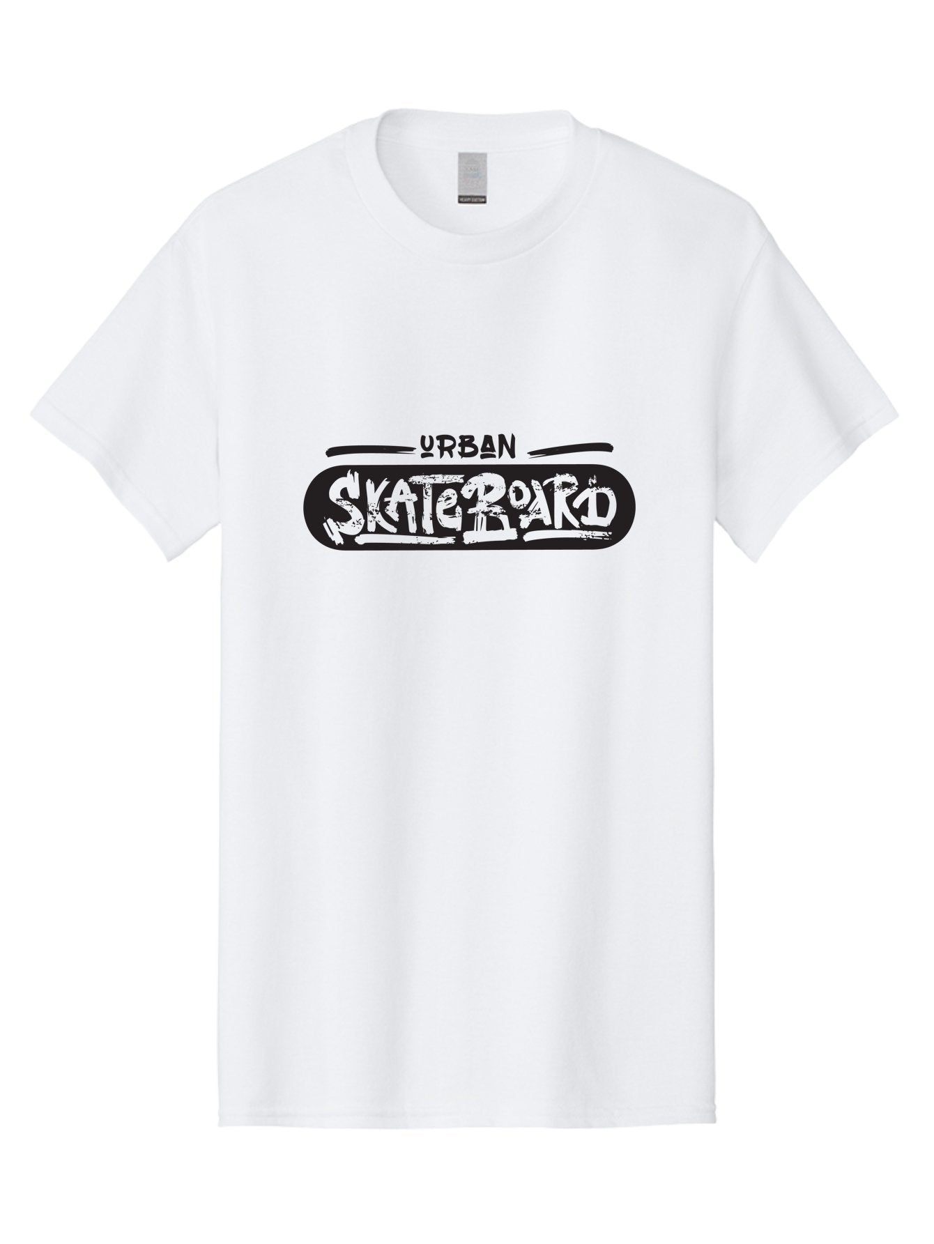 Urban-Skateboard-1 Men'S Graphic Tee, 100% Cotton, Comfortable Casual Summer Wear, Machine Washable, Skateboard Culture, Urban Skate, Streetwear Fashion, Graffiti Style, Action Sports, Extreme Sports, Youth Culture, Skateboarding Lifestyle, Aac173