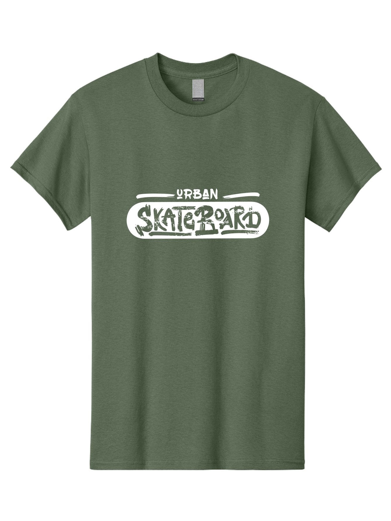 Urban-Skateboard Men'S Graphic Tee, 100% Cotton, Comfortable Casual Summer Wear, Machine Washable, Skateboarding Culture, Urban Lifestyle, Streetwear Fashion, Skateboard Graphics, Graffiti Art, Youth Culture, Skateboarding Community, Aac174