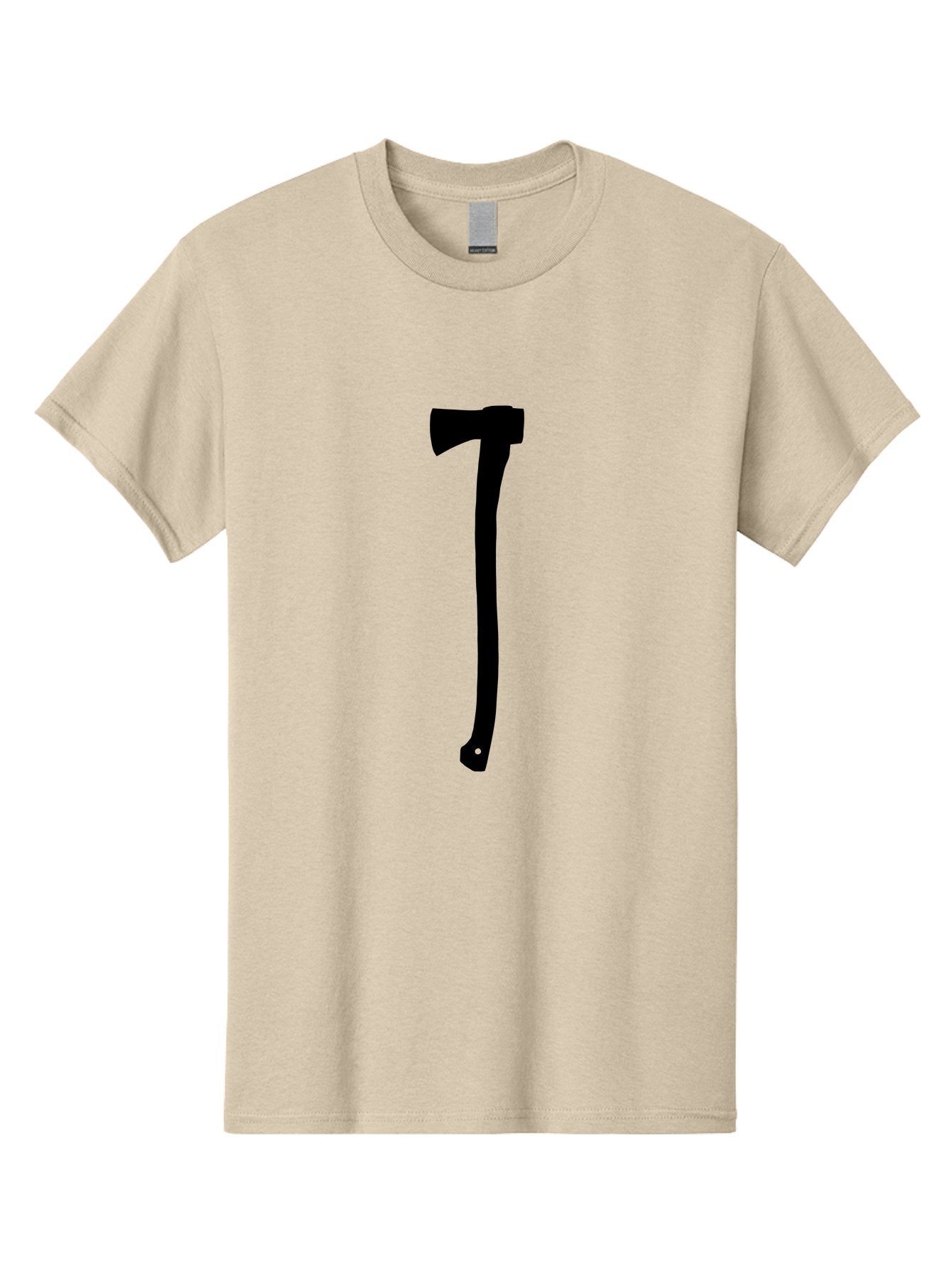 Axe Men'S Graphic Tee, 100% Cotton, Comfortable Casual Summer Wear, Machine Washable, Axe Silhouette, Black Axe, Hatchet Symbol, Lumberjack Tool, Chopping Axe, Camping Gear, Outdoor Equipment, Wilderness Survival Aac176 3