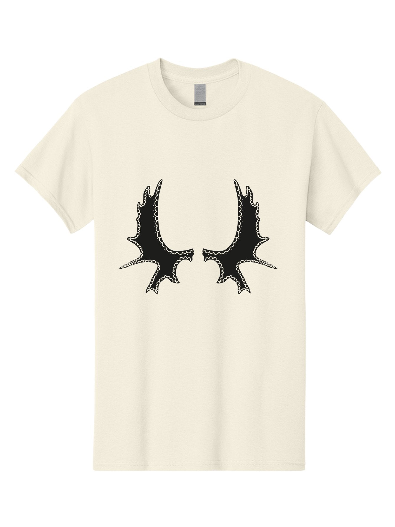 Bat-Wings Men'S Graphic Tee, 100% Cotton, Comfortable Casual Summer Wear, Machine Washable, Bat Wings, Dark Silhouette, Spooky Atmosphere, Gothic Design, Fantasy Creatures, Mysterious Shapes, Symmetrical Art, Eerie Graphics, Winged Creatures Aac177