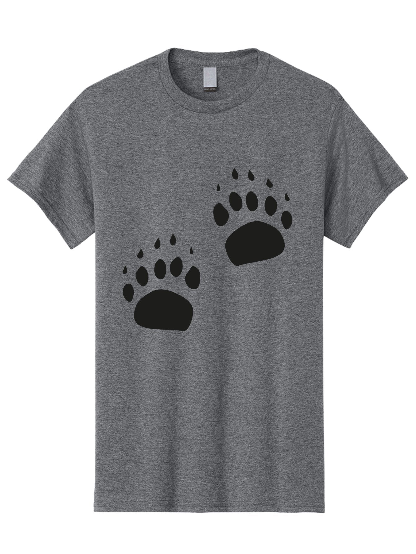 Bear-Footprints Men'S Graphic Tee, 100% Cotton, Comfortable Casual Summer Wear, Machine Washable, Bear Footprints, Wildlife Tracking, Animal Silhouettes, Forest Creatures, Wild Animal Signs, Footprints In The Wild, Wildlife Exploration Aac178 11