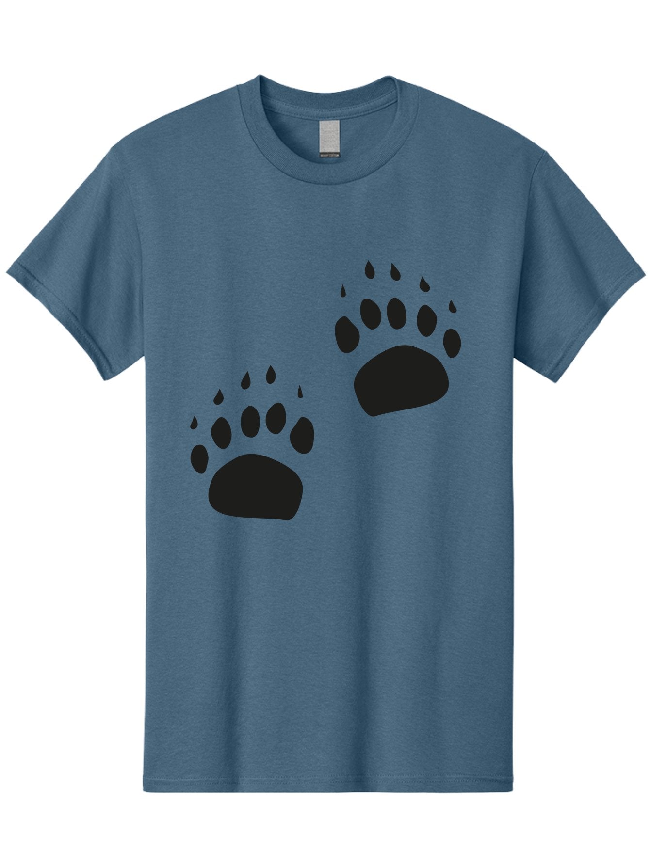 Bear-Footprints Men'S Graphic Tee, 100% Cotton, Comfortable Casual Summer Wear, Machine Washable, Bear Footprints, Wildlife Tracking, Animal Silhouettes, Forest Creatures, Wild Animal Signs, Footprints In The Wild, Wildlife Exploration Aac178