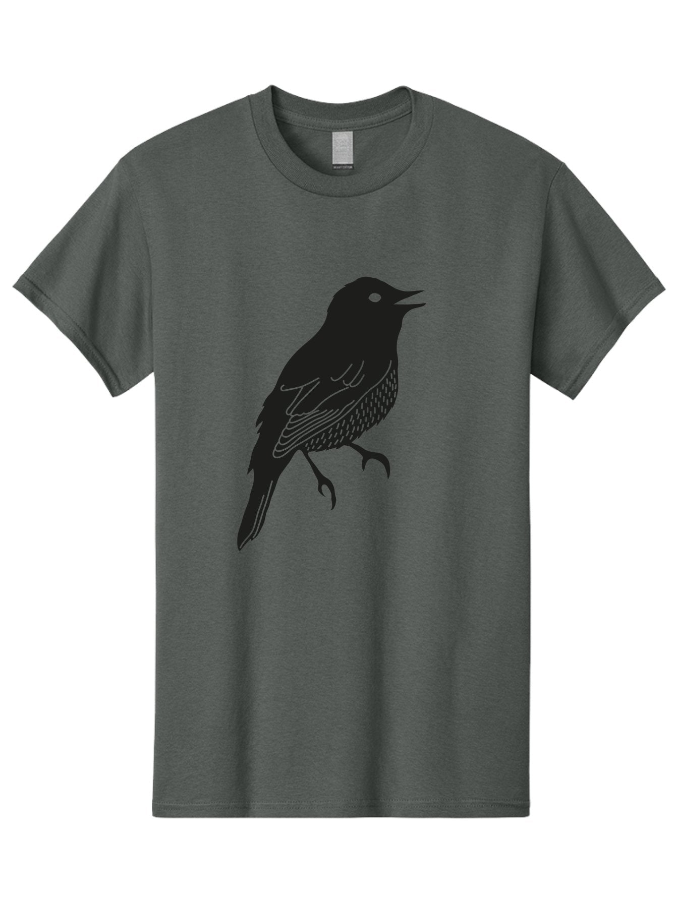 Bird-Silhouette-1 Men'S Graphic Tee, 100% Cotton, Comfortable Casual Summer Wear, Machine Washable, Silhouette Of A Bird, Bird In Flight, Graphic Illustration, Wildlife Art, Nature Design, Feathered Friend, Bird Watching Aac181 7