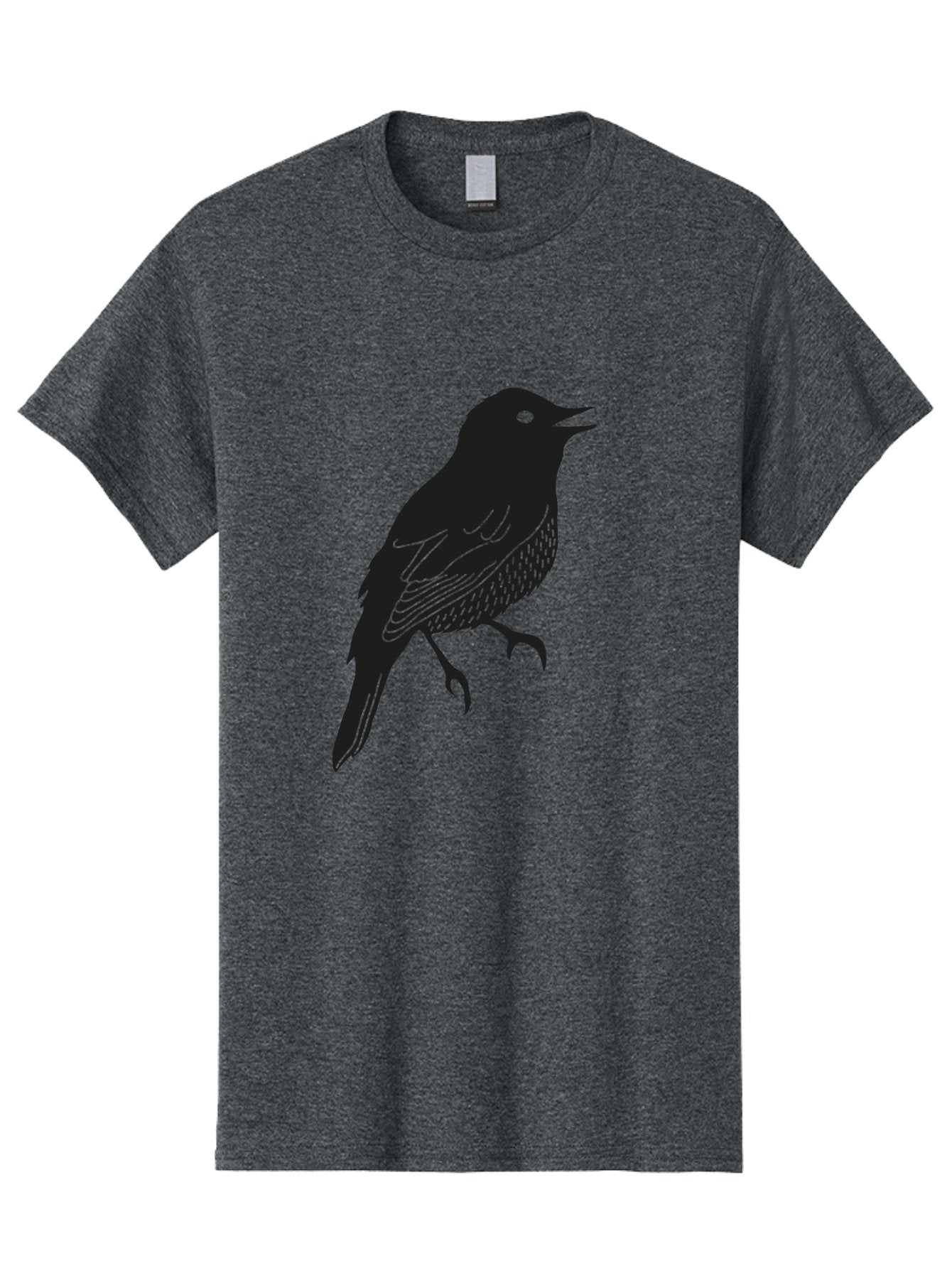Bird-Silhouette-1 Men'S Graphic Tee, 100% Cotton, Comfortable Casual Summer Wear, Machine Washable, Silhouette Of A Bird, Bird In Flight, Graphic Illustration, Wildlife Art, Nature Design, Feathered Friend, Bird Watching Aac181 6