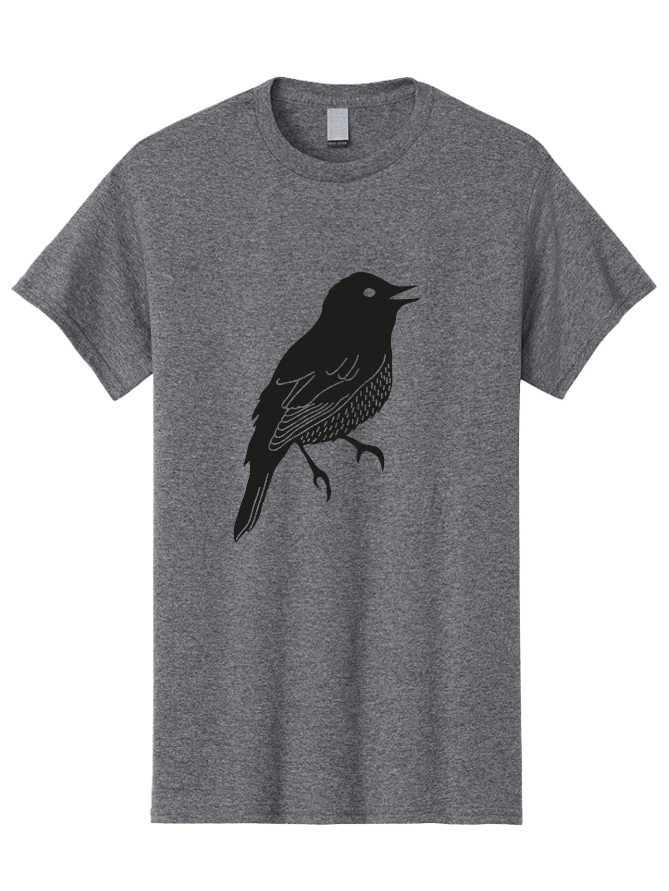Bird-Silhouette-1 Men'S Graphic Tee, 100% Cotton, Comfortable Casual Summer Wear, Machine Washable, Silhouette Of A Bird, Bird In Flight, Graphic Illustration, Wildlife Art, Nature Design, Feathered Friend, Bird Watching Aac181 11