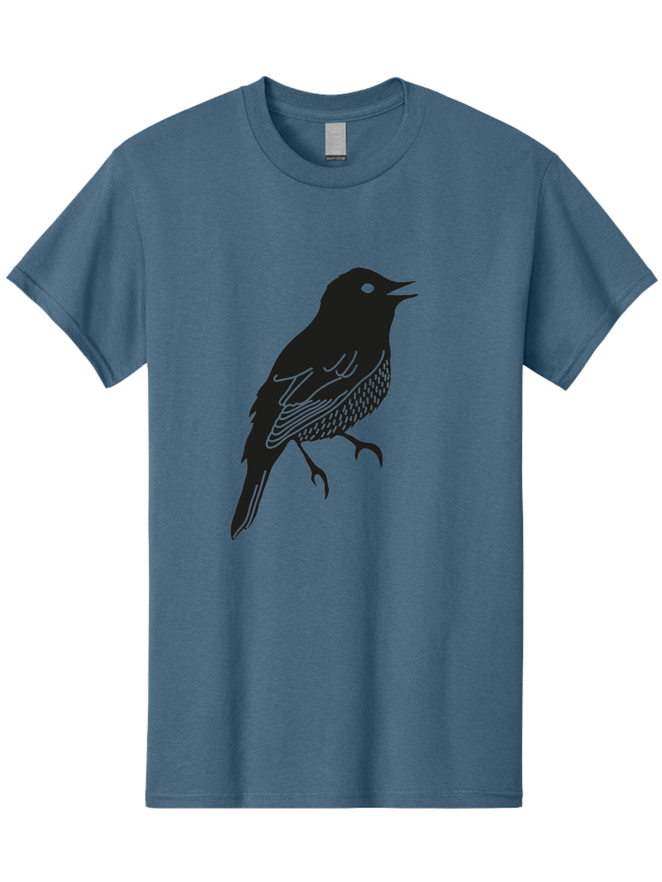 Bird-Silhouette-1 Men'S Graphic Tee, 100% Cotton, Comfortable Casual Summer Wear, Machine Washable, Silhouette Of A Bird, Bird In Flight, Graphic Illustration, Wildlife Art, Nature Design, Feathered Friend, Bird Watching Aac181 17