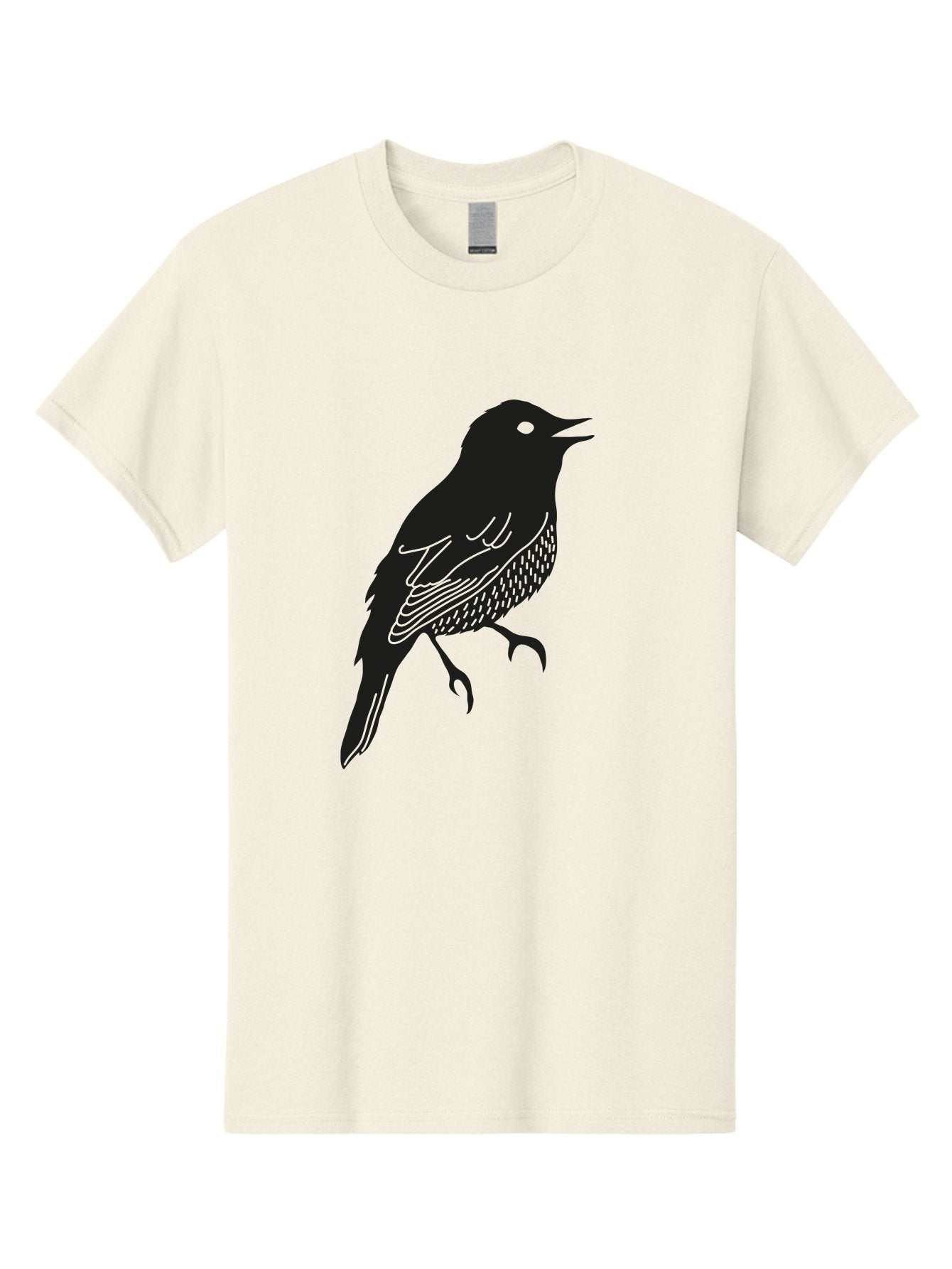 Bird-Silhouette-1 Men'S Graphic Tee, 100% Cotton, Comfortable Casual Summer Wear, Machine Washable, Silhouette Of A Bird, Bird In Flight, Graphic Illustration, Wildlife Art, Nature Design, Feathered Friend, Bird Watching Aac181 4