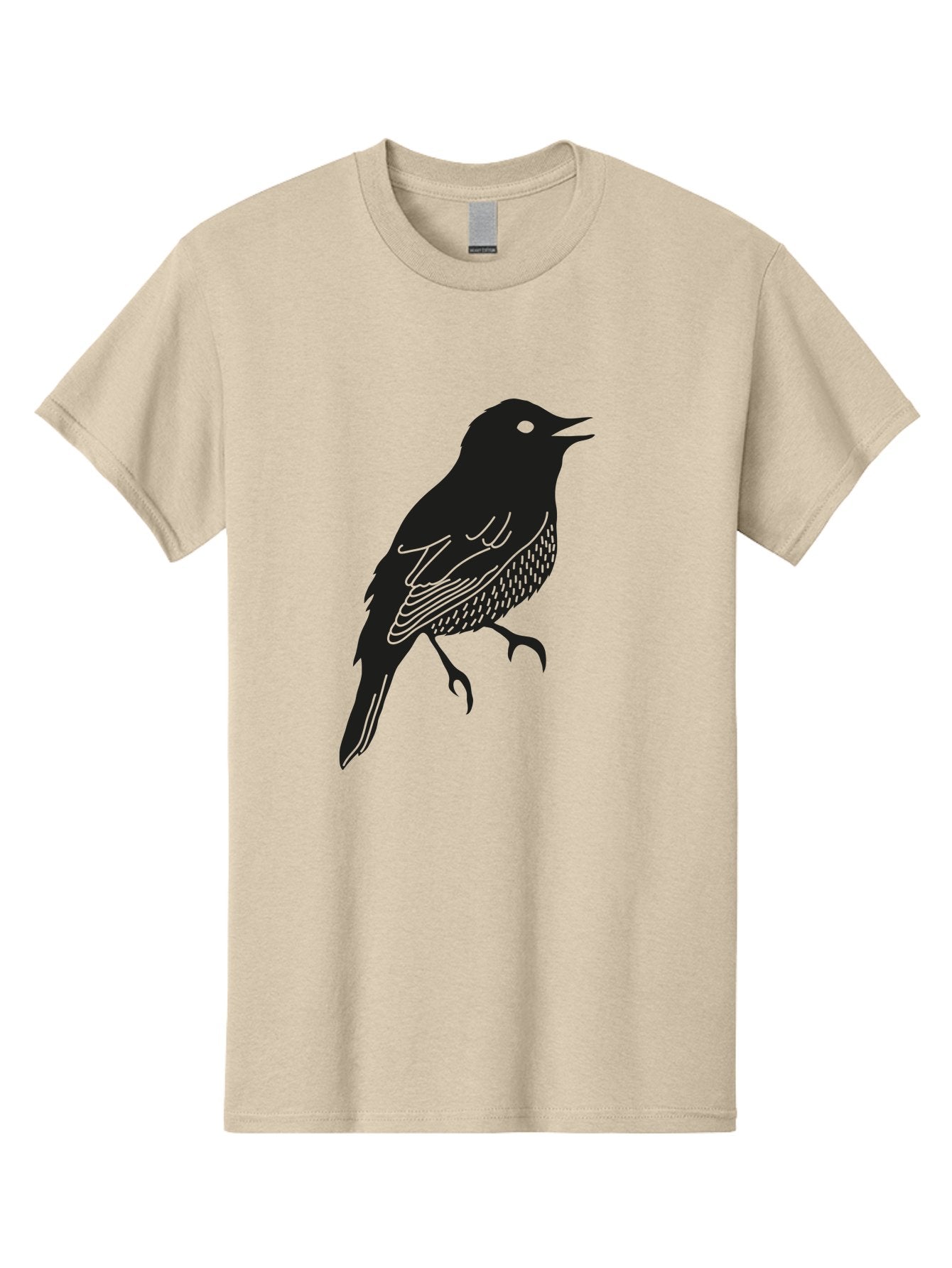Bird-Silhouette-1 Men'S Graphic Tee, 100% Cotton, Comfortable Casual Summer Wear, Machine Washable, Silhouette Of A Bird, Bird In Flight, Graphic Illustration, Wildlife Art, Nature Design, Feathered Friend, Bird Watching Aac181 5