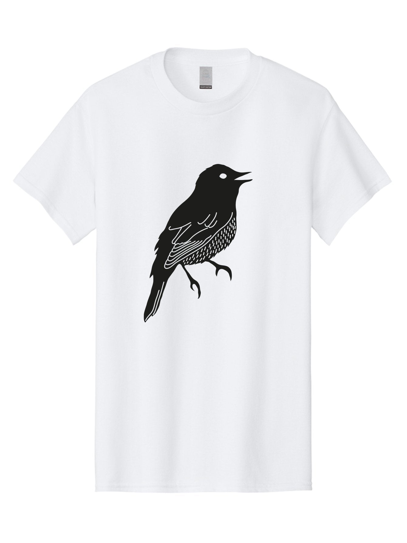 Bird-Silhouette-1 Men'S Graphic Tee, 100% Cotton, Comfortable Casual Summer Wear, Machine Washable, Silhouette Of A Bird, Bird In Flight, Graphic Illustration, Wildlife Art, Nature Design, Feathered Friend, Bird Watching Aac181 10