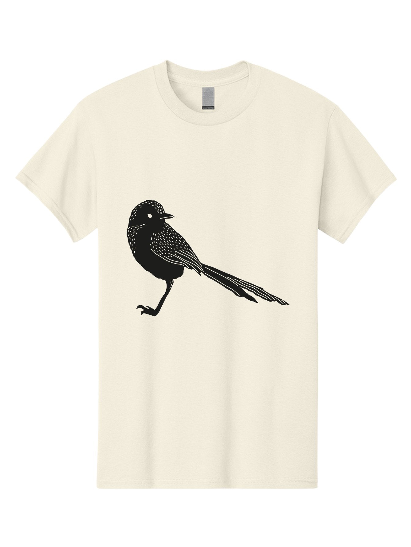 Bird-Silhouette-2 Men'S Graphic Tee, 100% Cotton, Comfortable Casual Summer Wear, Machine Washable, Bird Silhouette, Avian Icon, Minimalist Design, Simple Shape, Nature-Inspired, Wildlife Illustration, Bird Watching, Ornithology Aac182 9