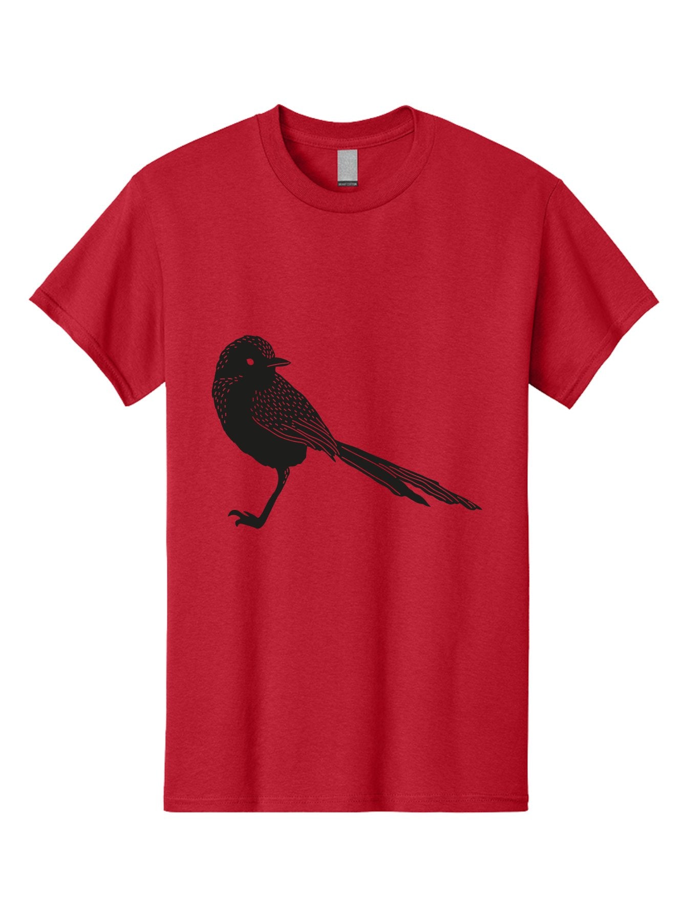 Bird-Silhouette-2 Men'S Graphic Tee, 100% Cotton, Comfortable Casual Summer Wear, Machine Washable, Bird Silhouette, Avian Icon, Minimalist Design, Simple Shape, Nature-Inspired, Wildlife Illustration, Bird Watching, Ornithology Aac182 10