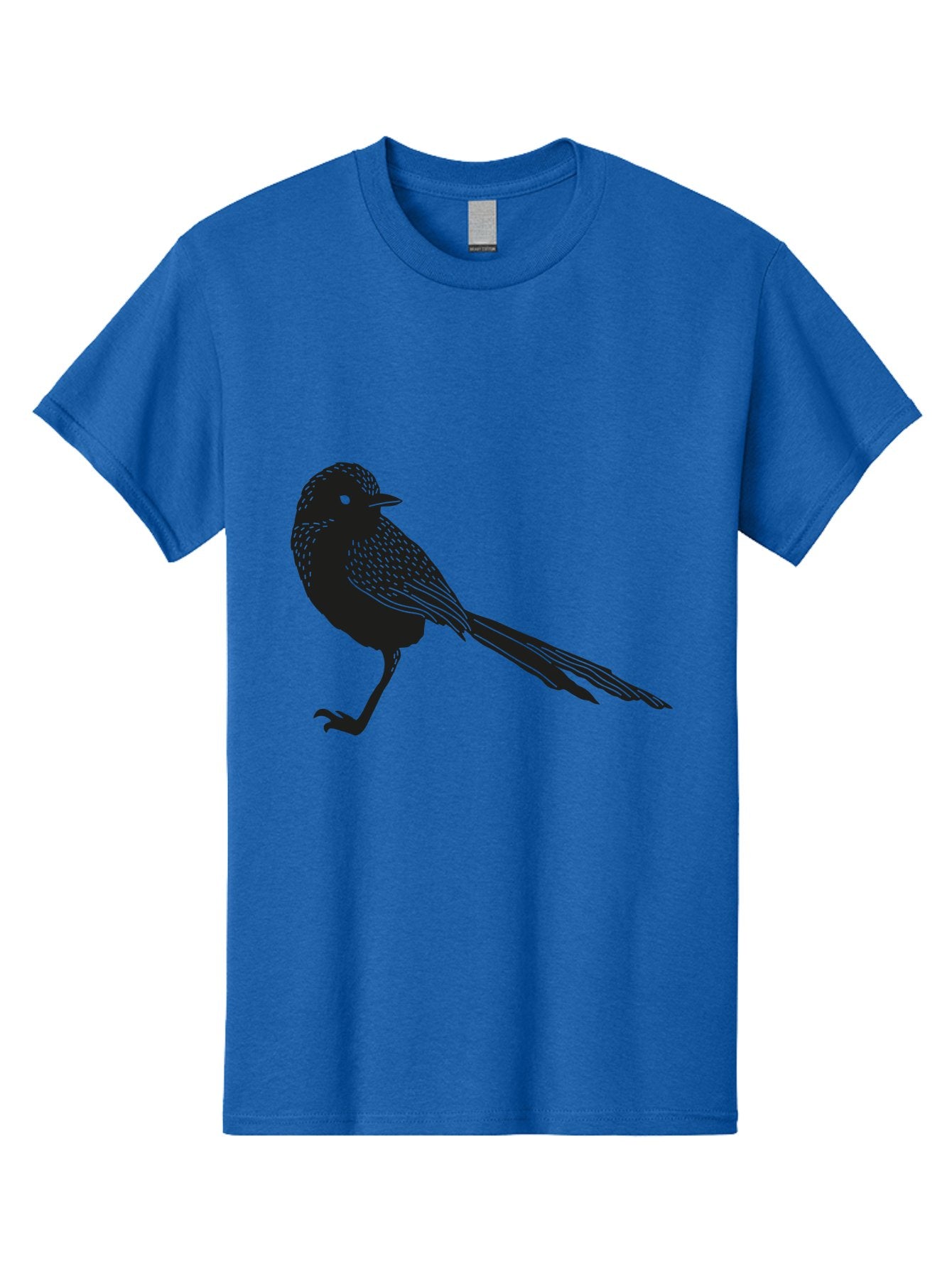 Bird-Silhouette-2 Men'S Graphic Tee, 100% Cotton, Comfortable Casual Summer Wear, Machine Washable, Bird Silhouette, Avian Icon, Minimalist Design, Simple Shape, Nature-Inspired, Wildlife Illustration, Bird Watching, Ornithology Aac182 7