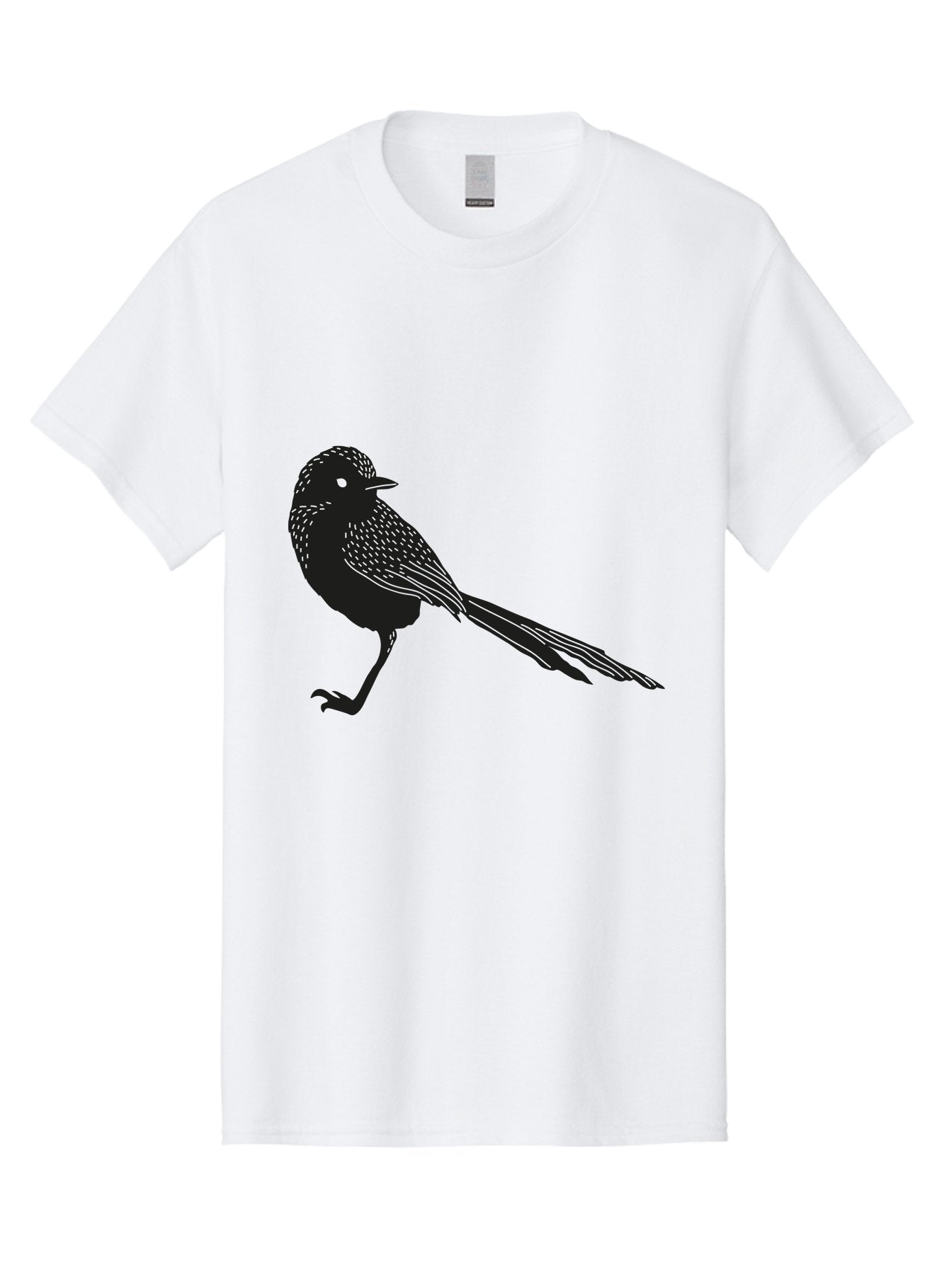 Bird-Silhouette-2 Men'S Graphic Tee, 100% Cotton, Comfortable Casual Summer Wear, Machine Washable, Bird Silhouette, Avian Icon, Minimalist Design, Simple Shape, Nature-Inspired, Wildlife Illustration, Bird Watching, Ornithology Aac182 15