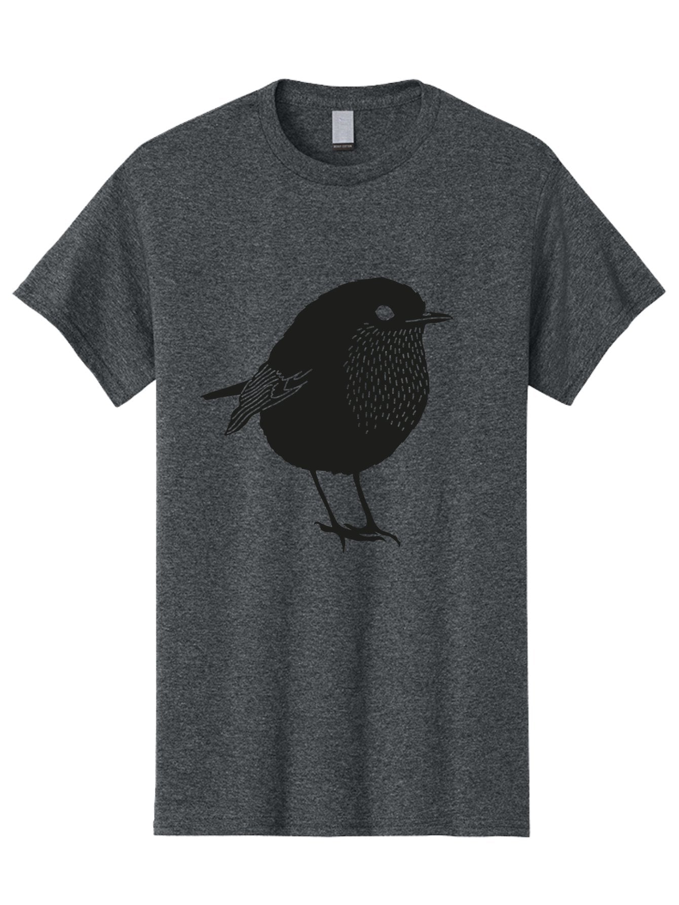 Bird-Silhouette-3 Men'S Graphic Tee, 100% Cotton, Comfortable Casual Summer Wear, Machine Washable, Black Bird Silhouette, Minimalist Design, Bird Illustration, Simple Art, Wildlife Graphic, Modern Illustration, Small Bird, Black Feathers Aac183