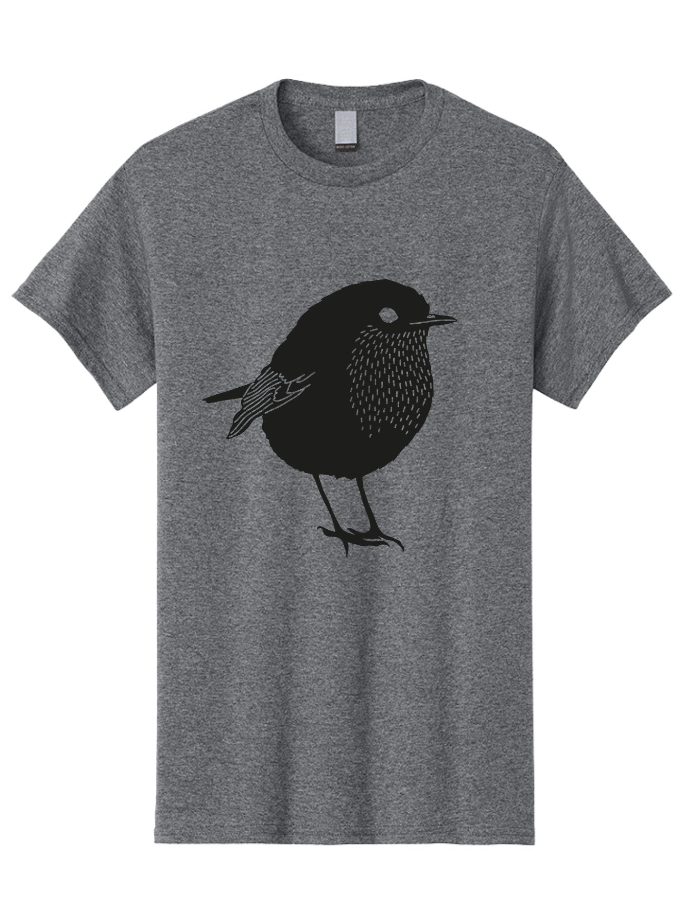 Bird-Silhouette-3 Men'S Graphic Tee, 100% Cotton, Comfortable Casual Summer Wear, Machine Washable, Black Bird Silhouette, Minimalist Design, Bird Illustration, Simple Art, Wildlife Graphic, Modern Illustration, Small Bird, Black Feathers Aac183 10