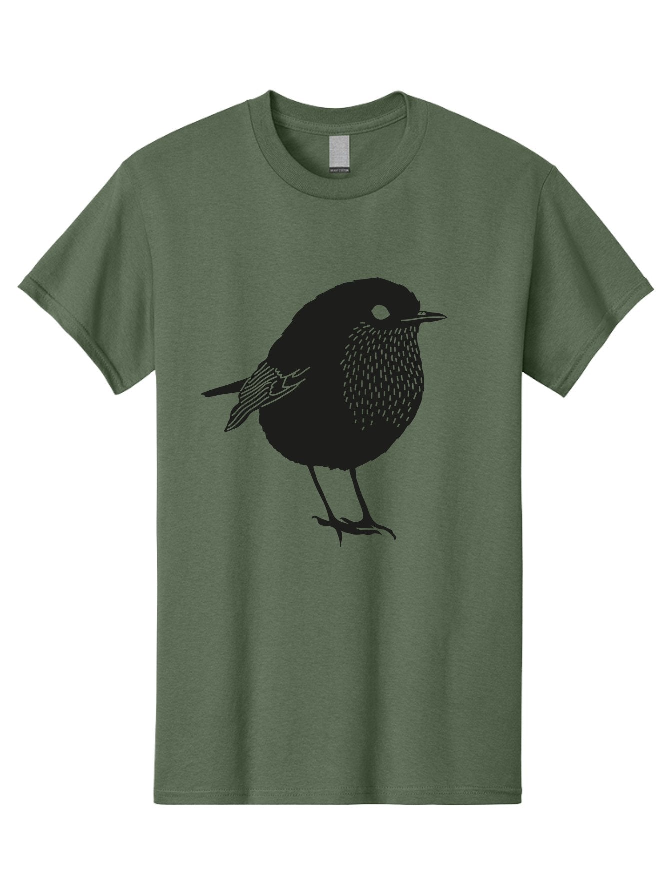 Bird-Silhouette-3 Men'S Graphic Tee, 100% Cotton, Comfortable Casual Summer Wear, Machine Washable, Black Bird Silhouette, Minimalist Design, Bird Illustration, Simple Art, Wildlife Graphic, Modern Illustration, Small Bird, Black Feathers Aac183 5