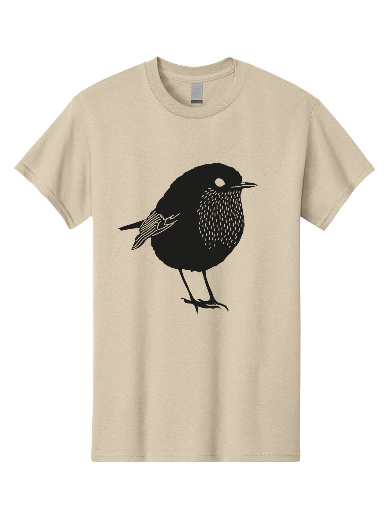 Bird-Silhouette-3 Men'S Graphic Tee, 100% Cotton, Comfortable Casual Summer Wear, Machine Washable, Black Bird Silhouette, Minimalist Design, Bird Illustration, Simple Art, Wildlife Graphic, Modern Illustration, Small Bird, Black Feathers Aac183 4