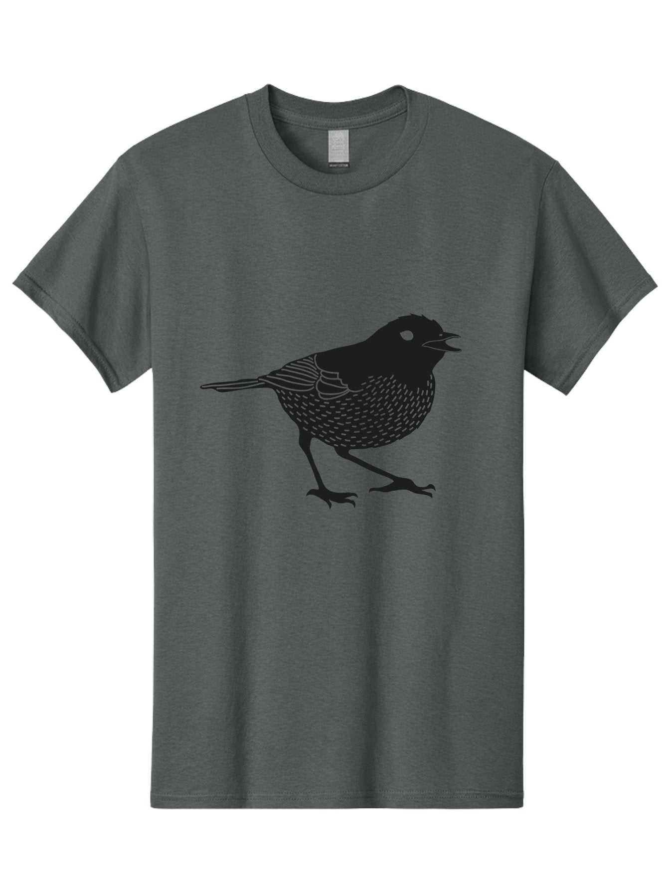 Bird-Silhouette Men'S Graphic Tee, 100% Cotton, Comfortable Casual Summer Wear, Machine Washable, Black Bird Silhouette, Graphic Illustration, Bird In Flight, Wildlife Art, Minimalist Design, Birdwatching, Ornithology Aac184 14