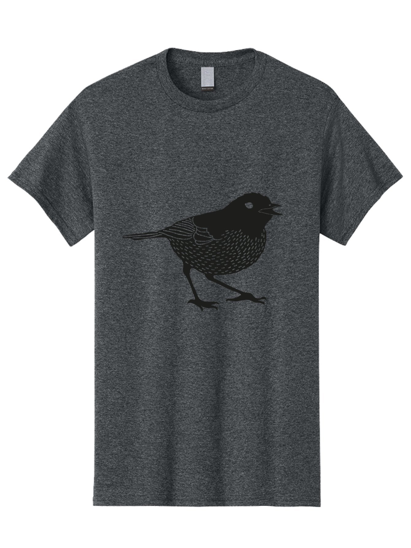 Bird-Silhouette Men'S Graphic Tee, 100% Cotton, Comfortable Casual Summer Wear, Machine Washable, Black Bird Silhouette, Graphic Illustration, Bird In Flight, Wildlife Art, Minimalist Design, Birdwatching, Ornithology Aac184 8
