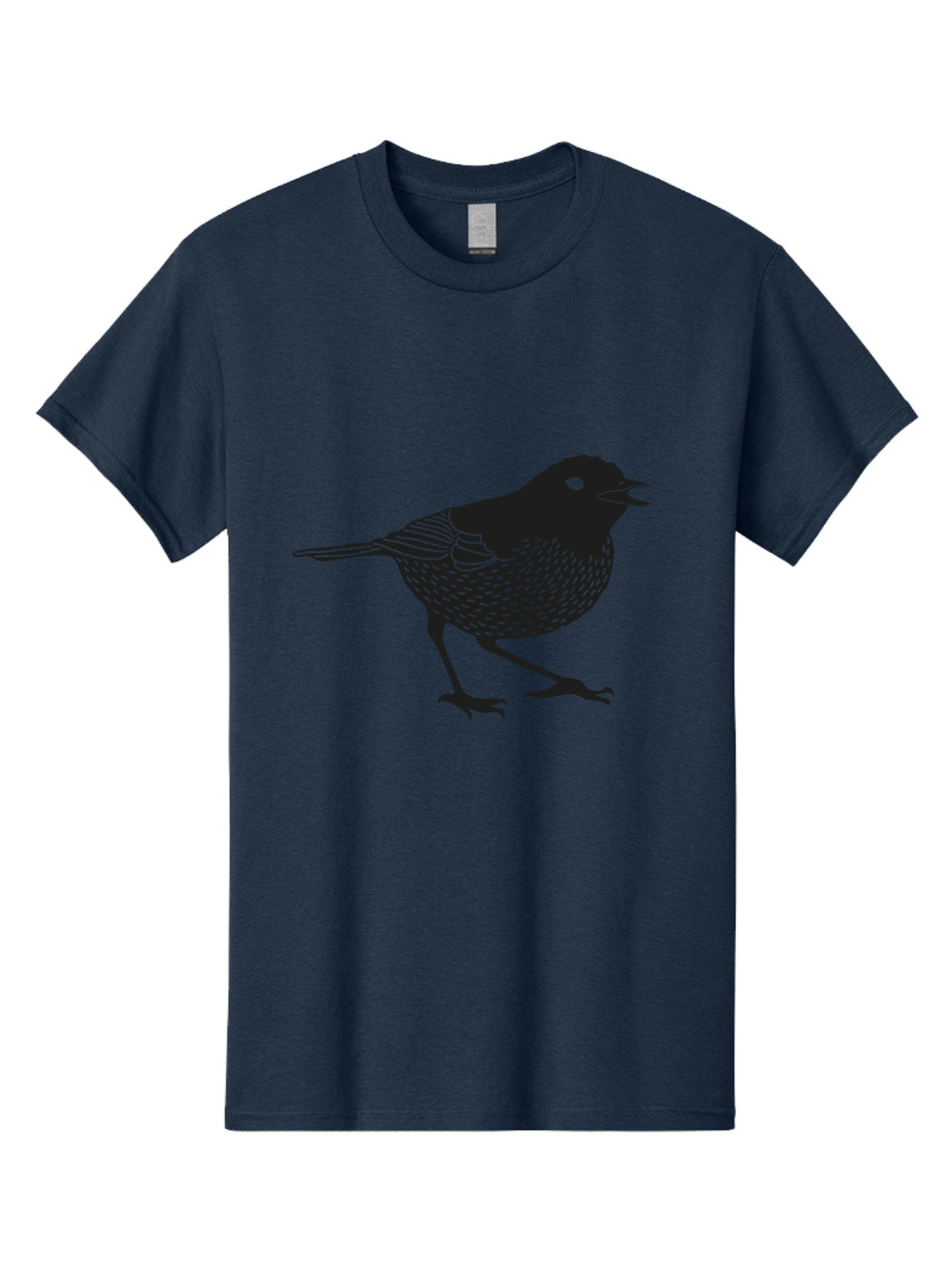 Bird-Silhouette Men'S Graphic Tee, 100% Cotton, Comfortable Casual Summer Wear, Machine Washable, Black Bird Silhouette, Graphic Illustration, Bird In Flight, Wildlife Art, Minimalist Design, Birdwatching, Ornithology Aac184 3