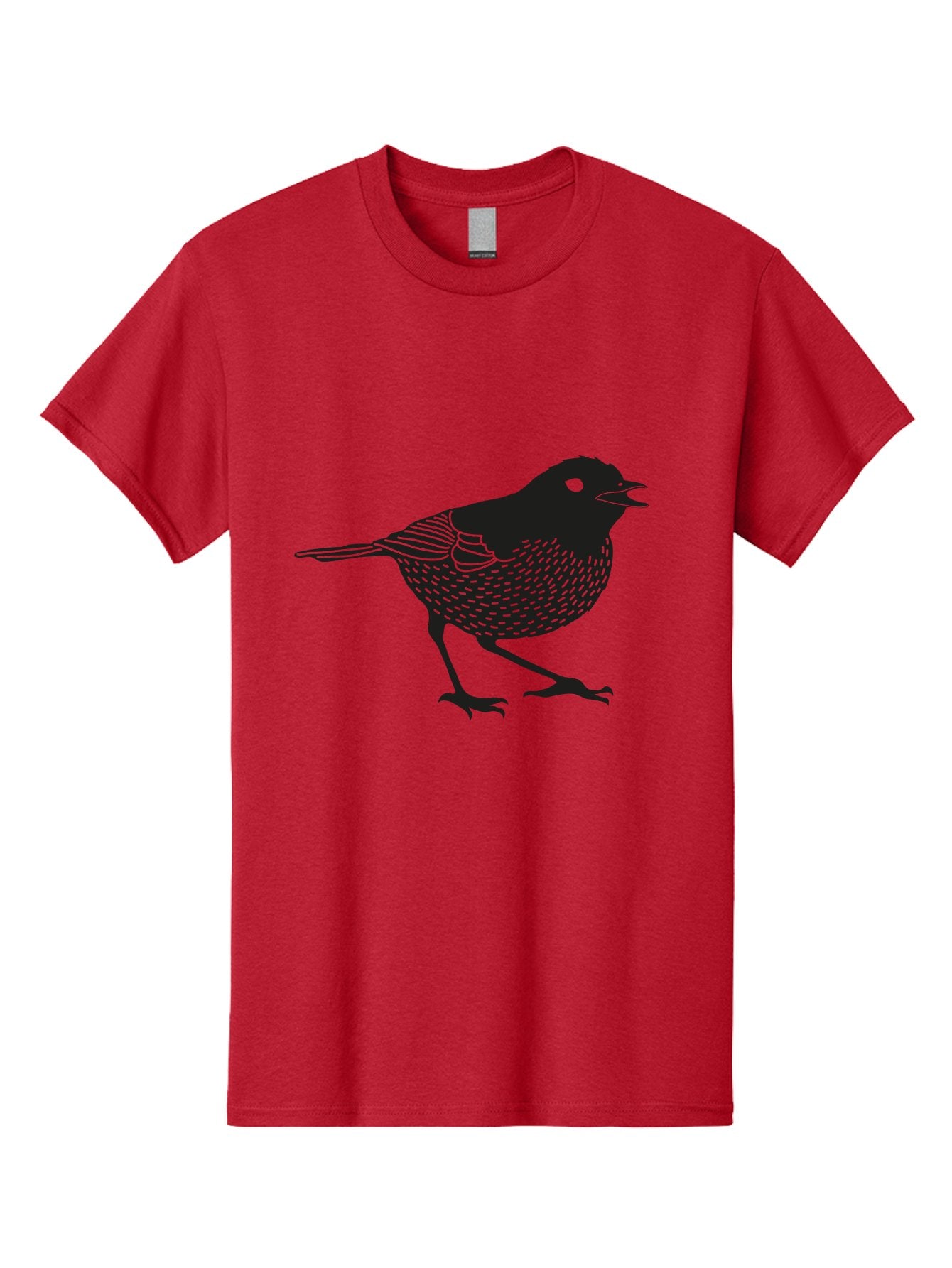 Bird-Silhouette Men'S Graphic Tee, 100% Cotton, Comfortable Casual Summer Wear, Machine Washable, Black Bird Silhouette, Graphic Illustration, Bird In Flight, Wildlife Art, Minimalist Design, Birdwatching, Ornithology Aac184 13