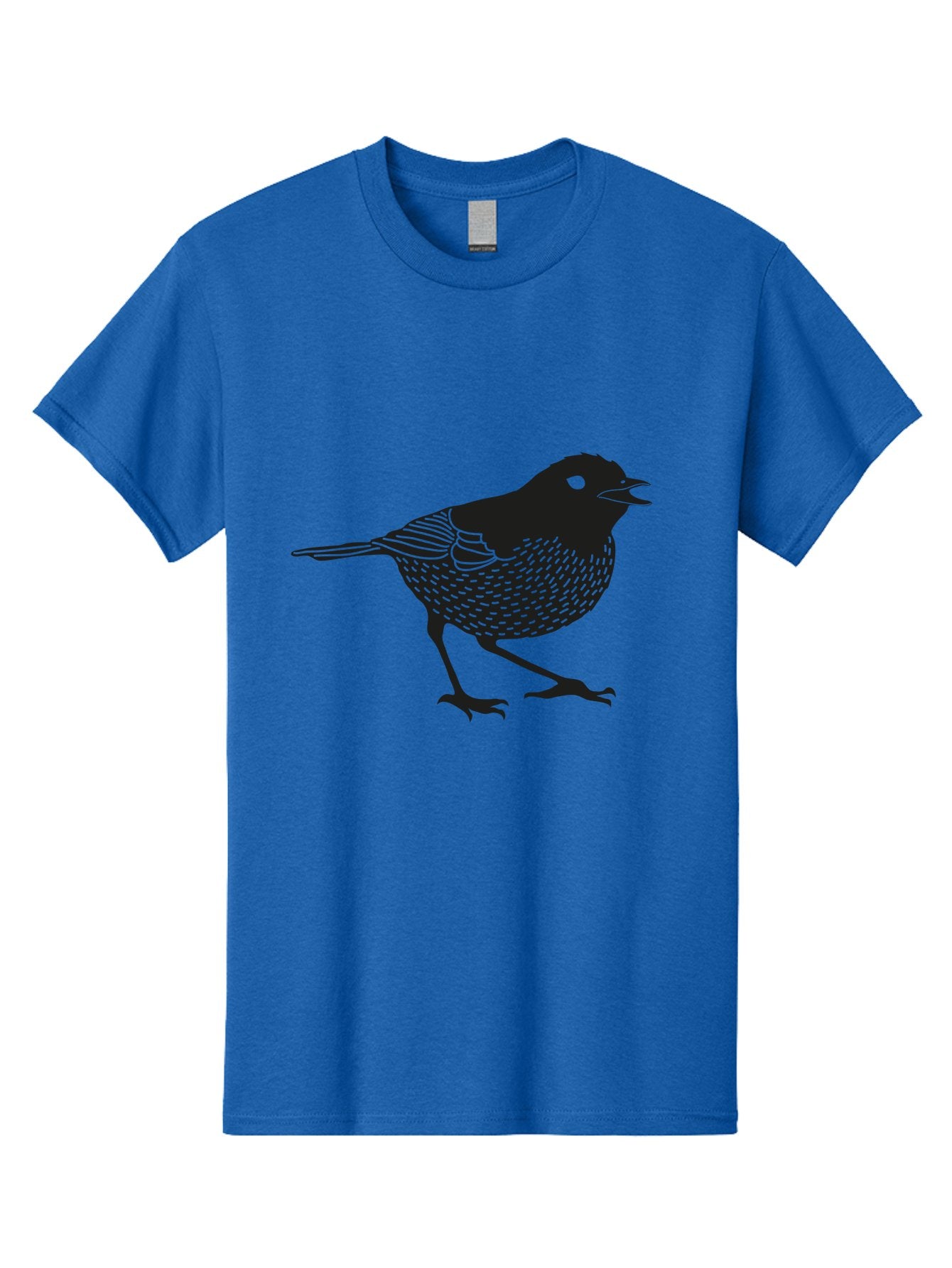 Bird-Silhouette Men'S Graphic Tee, 100% Cotton, Comfortable Casual Summer Wear, Machine Washable, Black Bird Silhouette, Graphic Illustration, Bird In Flight, Wildlife Art, Minimalist Design, Birdwatching, Ornithology Aac184